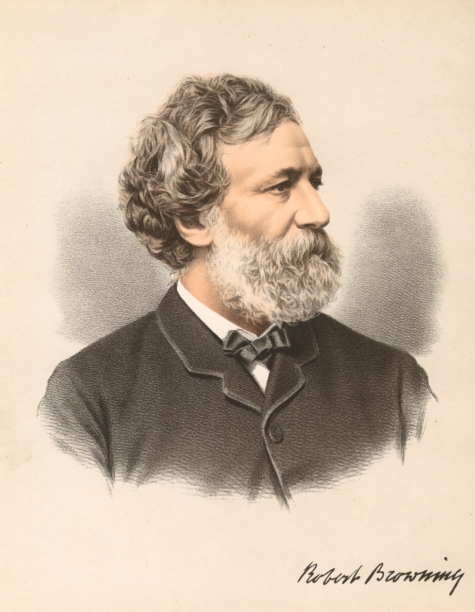 Robert Browning, englantilainen runoilija ja näytelmäkirjailija, 1880 tekijältä Unbekannt