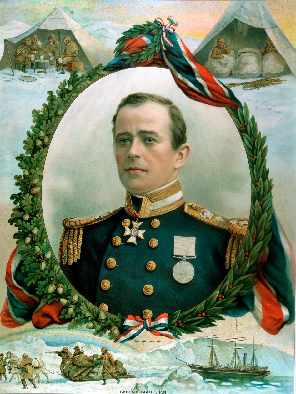 Robert Falcon Scott, brittiläinen Etelämantereen tutkimusmatkailija, 1914 tekijältä Unbekannt