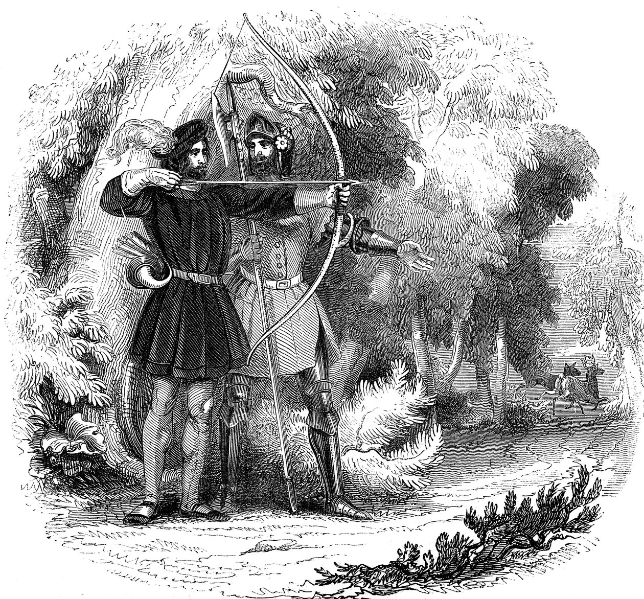 Robin Hood, legendaarinen englantilainen kansansankari ja lainsuojaton ja köyhien mestari, 1800-luvun alku tekijältä Unbekannt