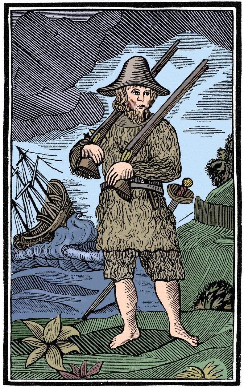 Robinson Crusoe, chapbook-leikkaus, 1700-luku 1964 tekijältä Unbekannt