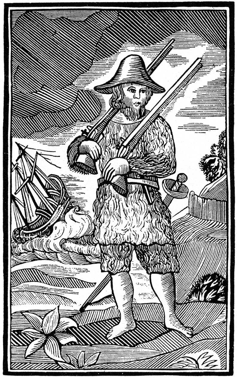 Robinson Crusoe, chapbook-leikkaus, 1700-luku 1964 tekijältä Unbekannt