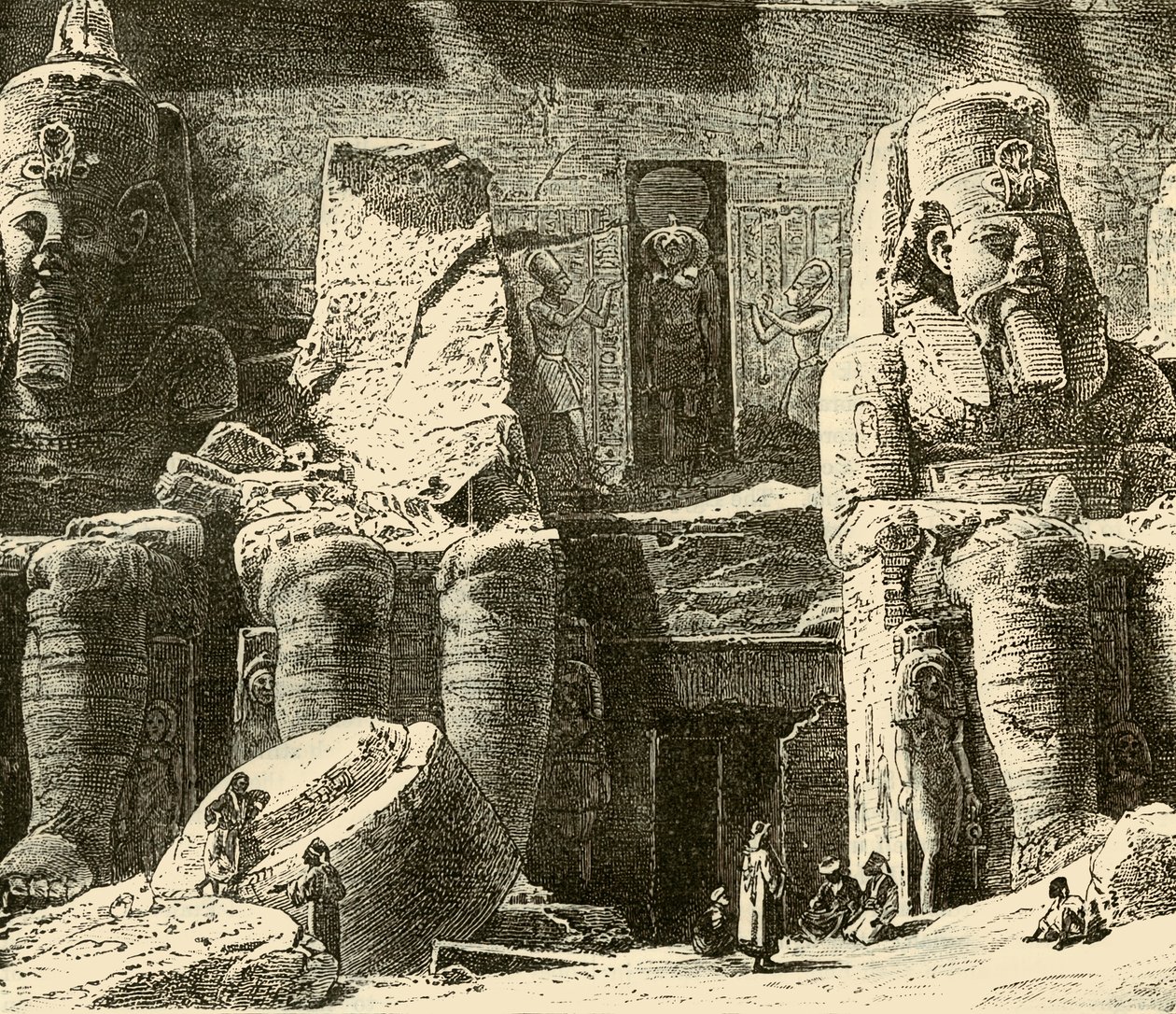 Rock-temppelit Abousimbelissä, 1890. tekijältä Unbekannt