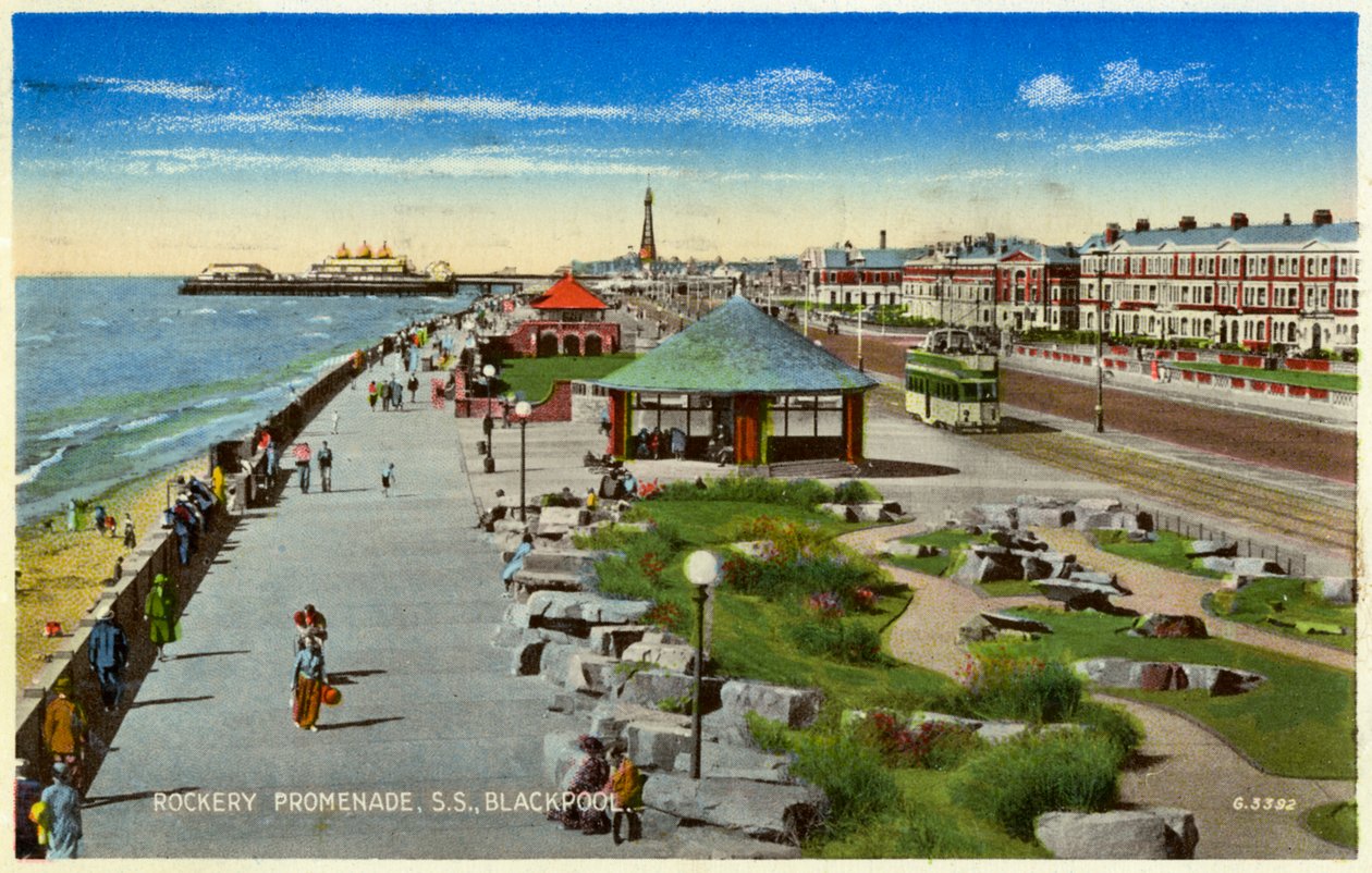 Rockery Promenade, Blackpool, Lancashire, 1940 tekijältä Unbekannt