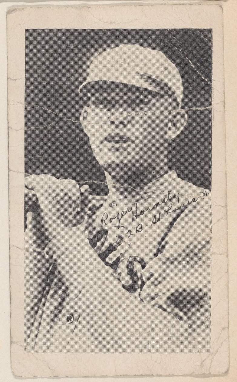Rogers Hornsby, 2 B - St. Louis N., baseball-nauhakorteista W575-2, n. 1921-22. tekijältä Unbekannt