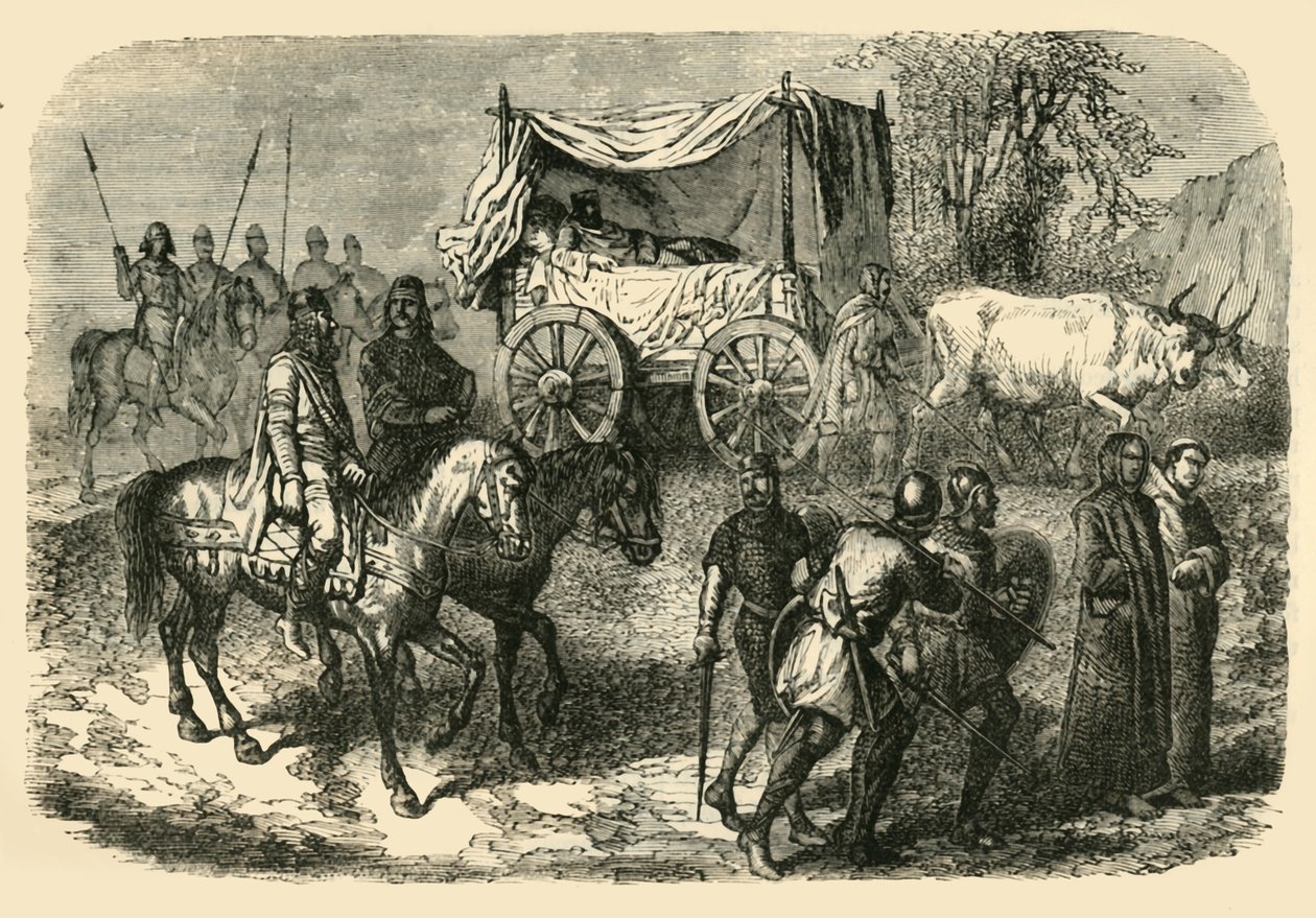 Roi Faineant Royal Sluggard of the Merovingian Rotu, 7. vuosisata, 1890. tekijältä Unbekannt
