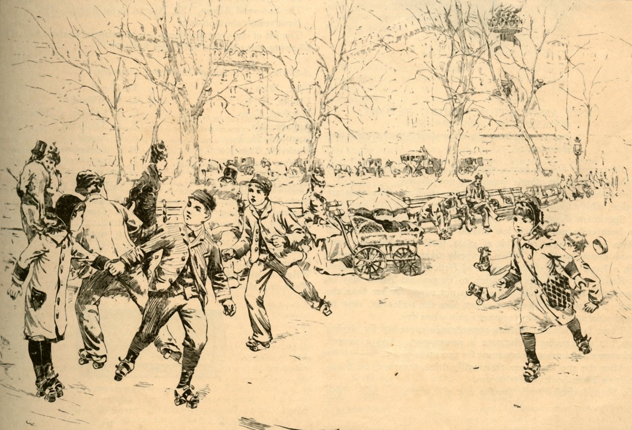 Rullaluistelu Madison Squarella, New Yorkissa, 1881. tekijältä Unbekannt