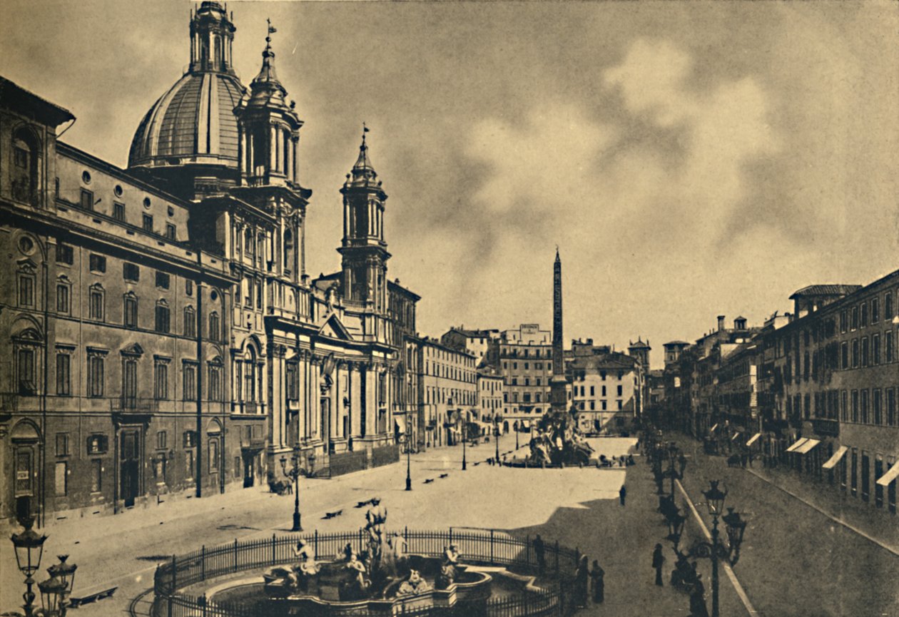 Roma - Circo Agonale - Pyhän Agnesin kirkko - Berninin suihkulähteet, 1910 tekijältä Unbekannt