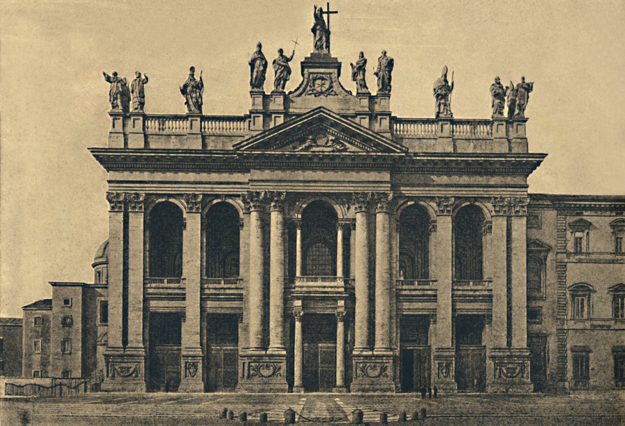 Roma - St. John Lateran Alesin basilikan julkisivu. Galilei, 1734, 1910 tekijältä Unbekannt