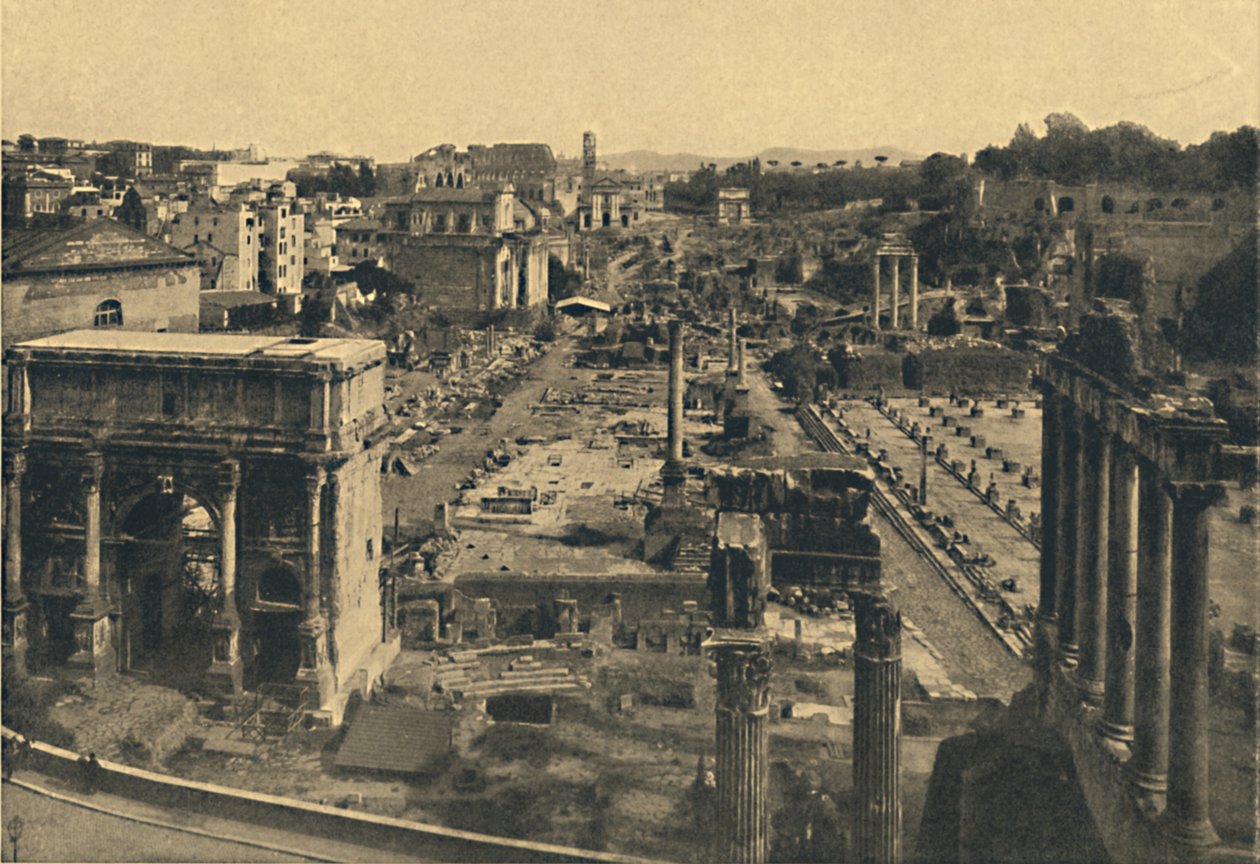 Roma - Yleisnäkymä Forum Romanumista, 1910. tekijältä Unbekannt