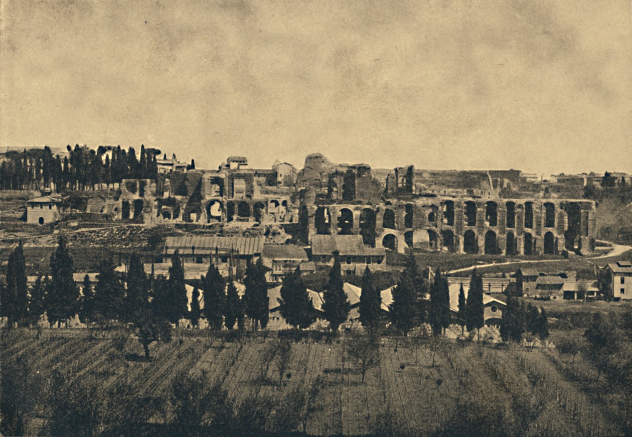 Roma - Septimius Severuksen palatsin alarakenteiden suuret rauniot, 1910. tekijältä Unbekannt