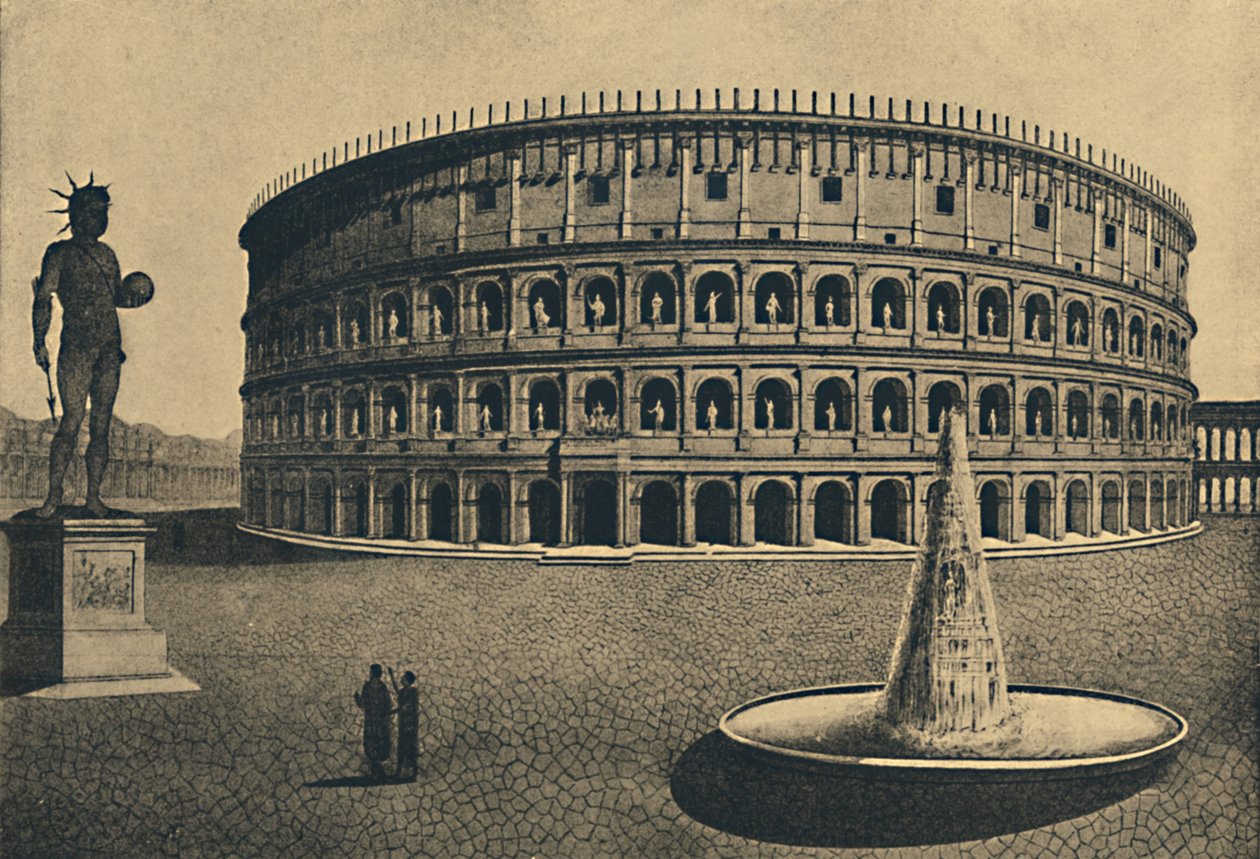 Roma - Colosseumin kuvitteellinen jälleenrakennus, 1910 tekijältä Unbekannt