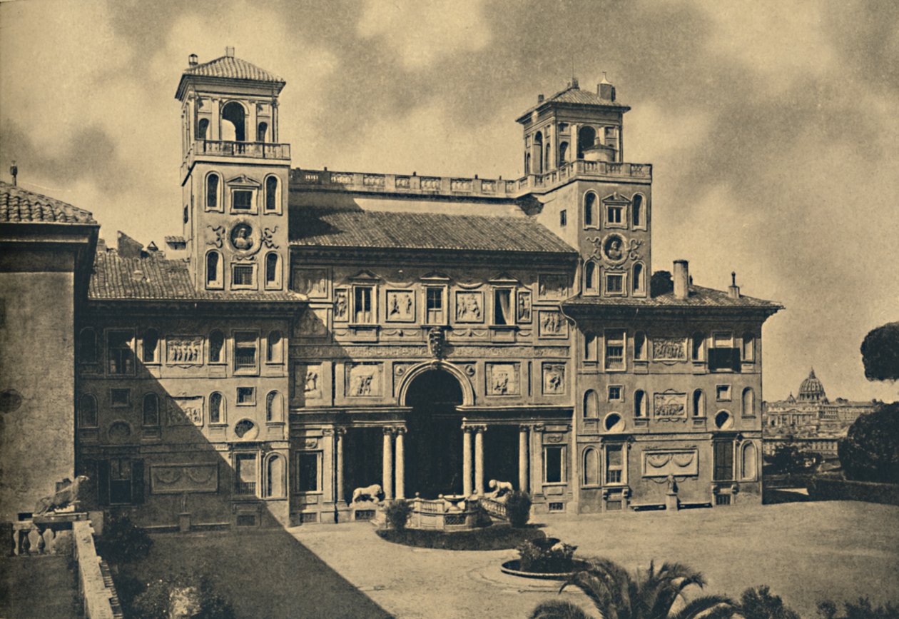 Roma - Ranskan kansallisen taideakatemian sisäjulkisivu, entinen Villa Medici, 1910 tekijältä Unbekannt