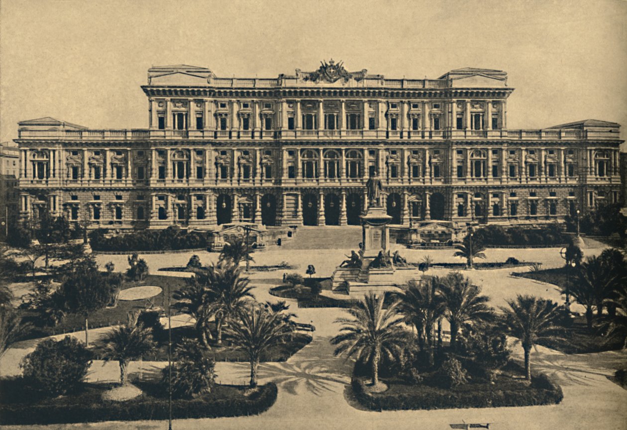 Rooma - Prati di Castello. Calderinin uudet oikeusistuimet ja Cavourin patsas, 1910 tekijältä Unbekannt