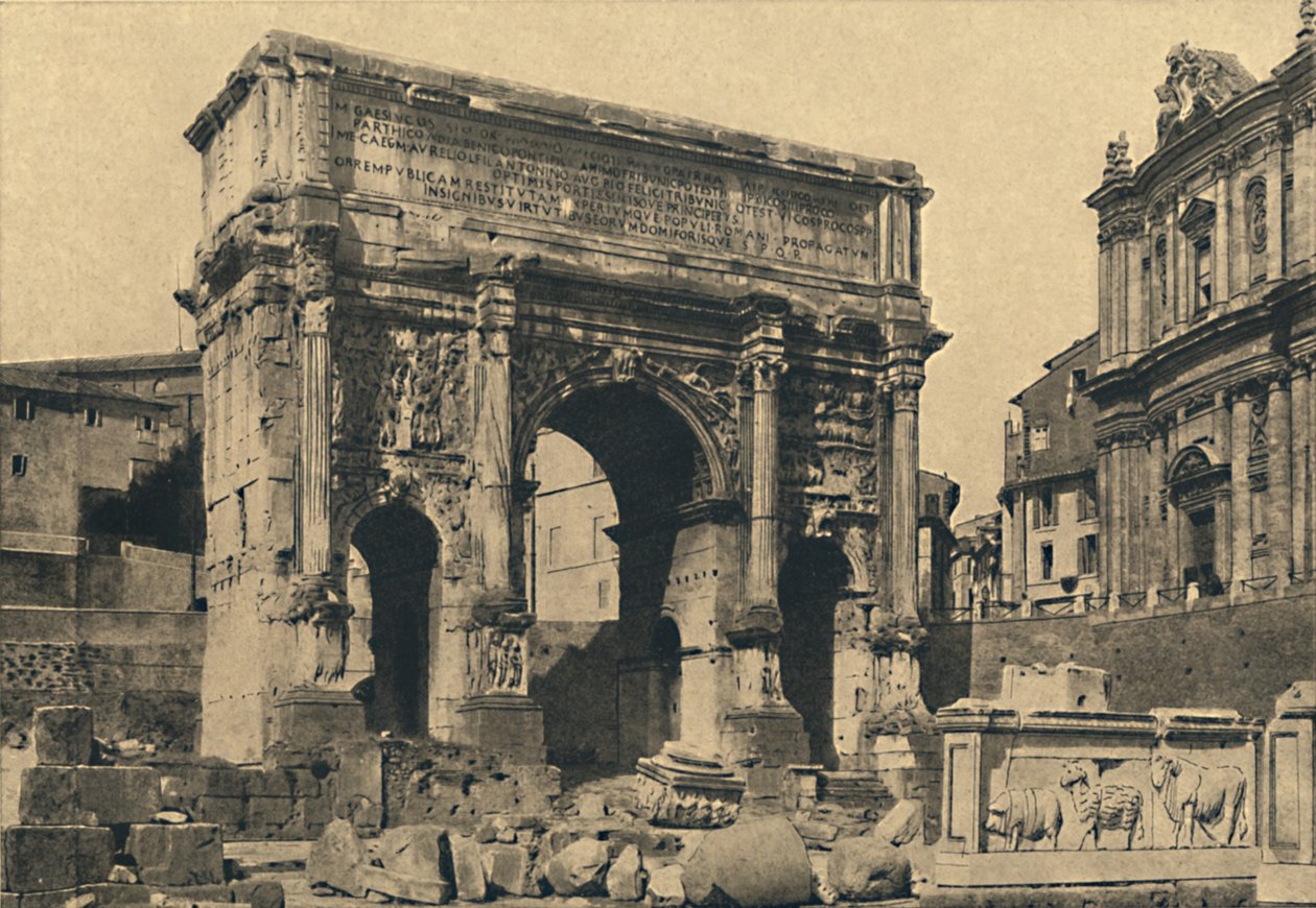 Rooma - Forum Romanum - Septimius Severuksen kaari, 1910 tekijältä Unbekannt