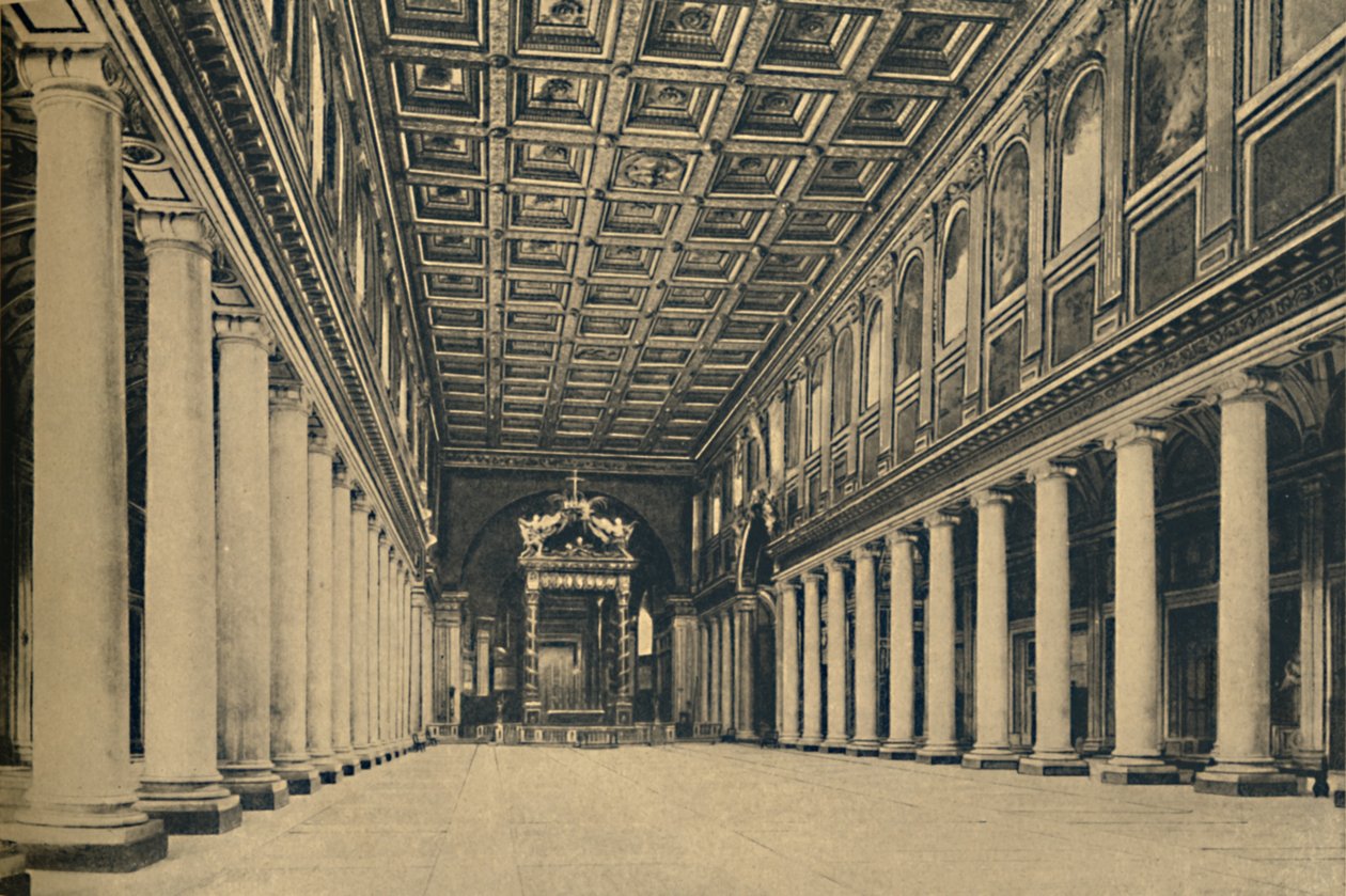 Rooma - S. Maria Maggiore. Päälaiva ,, 1910. tekijältä Unbekannt