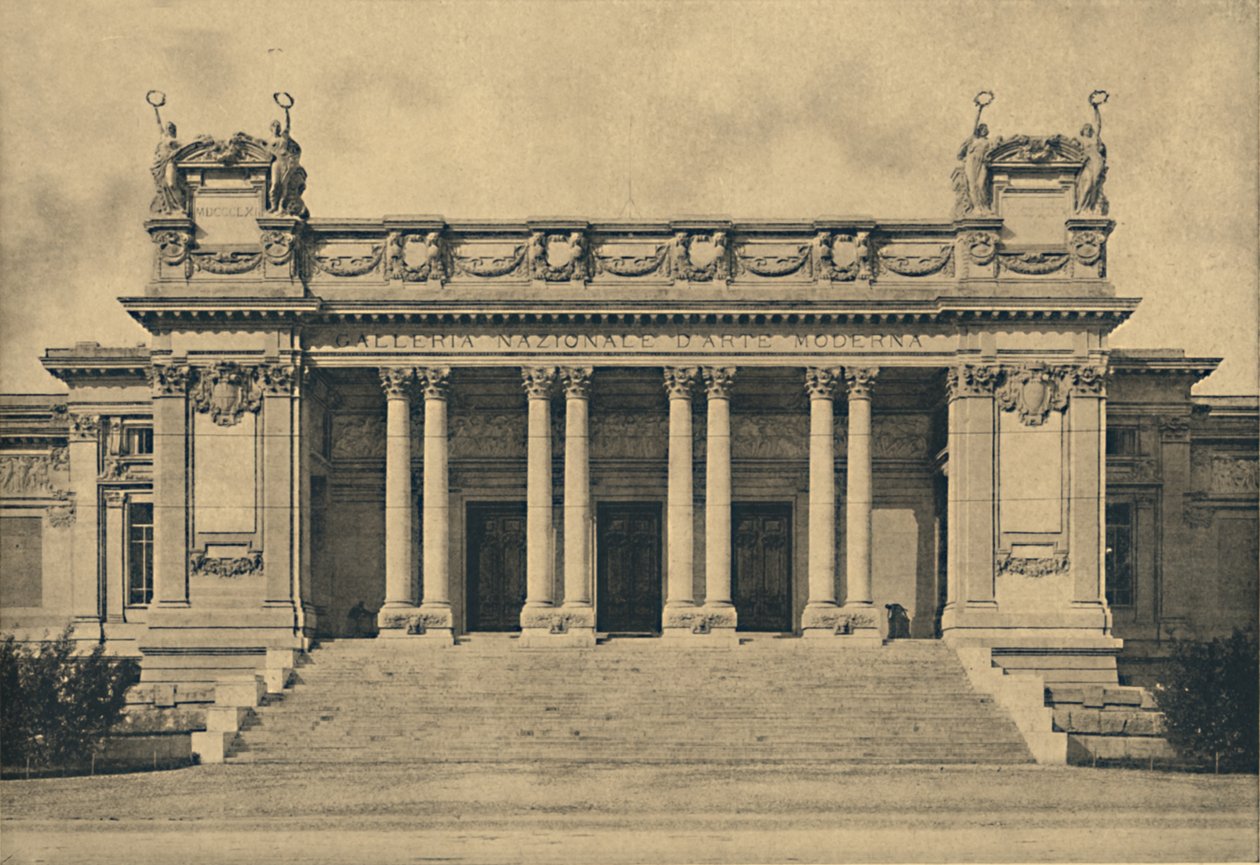 Roma - Valle Giulia. Nykytaiteen kansallisgalleria. Bazzani, 1910, 1910 tekijältä Unbekannt