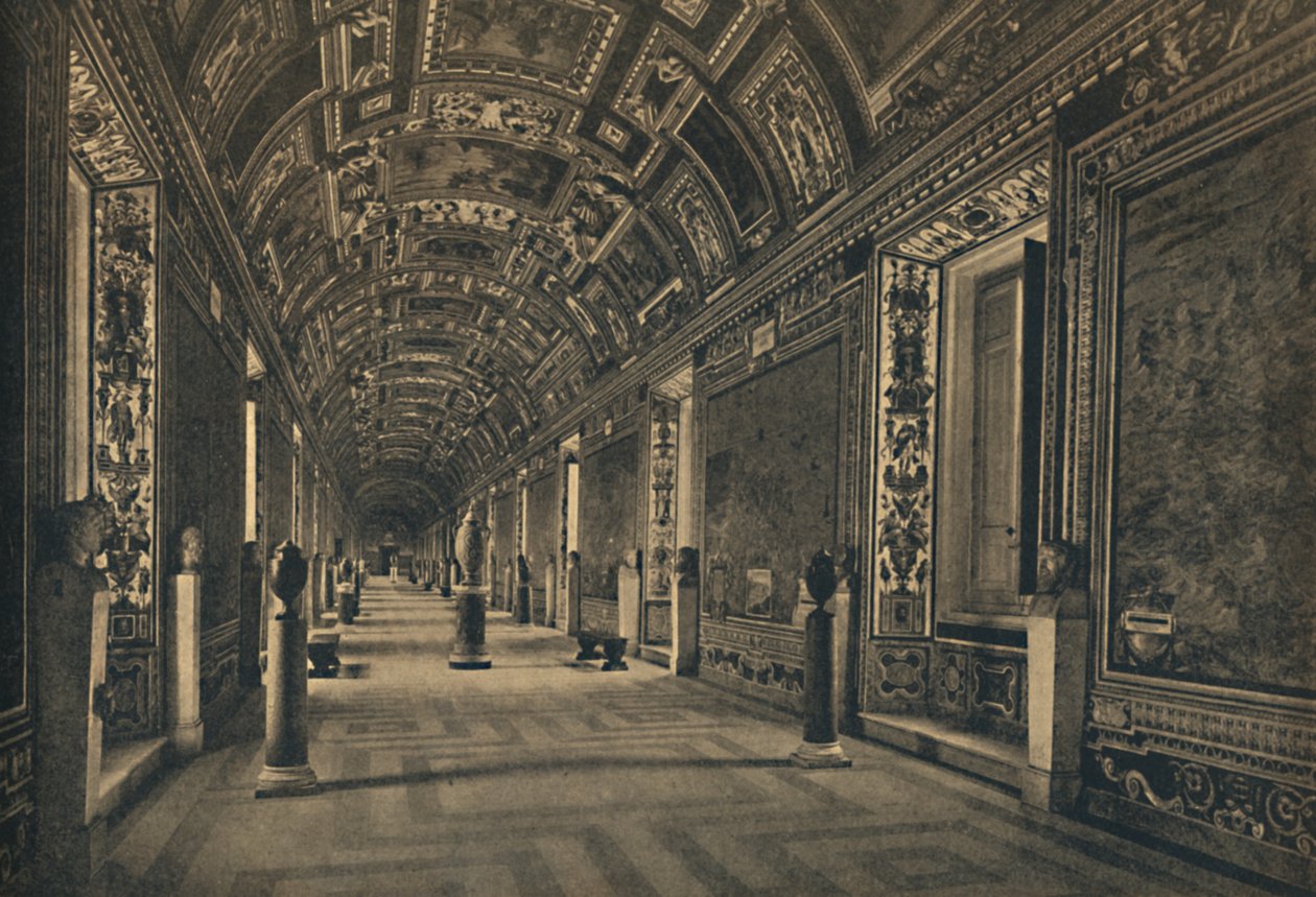 "Roma - Vatikaanin palatsi - Maantieteellisten karttojen galleria", 1910 tekijältä Unbekannt