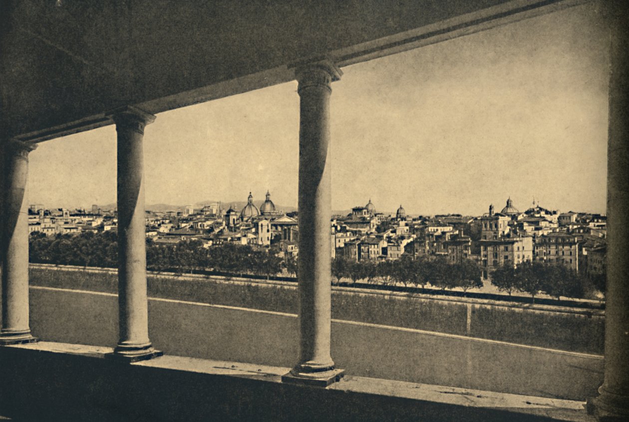 Roma - Näkymä kaupunkiin Bramanten Logialta St. Angelon linnassa, 1910 tekijältä Unbekannt