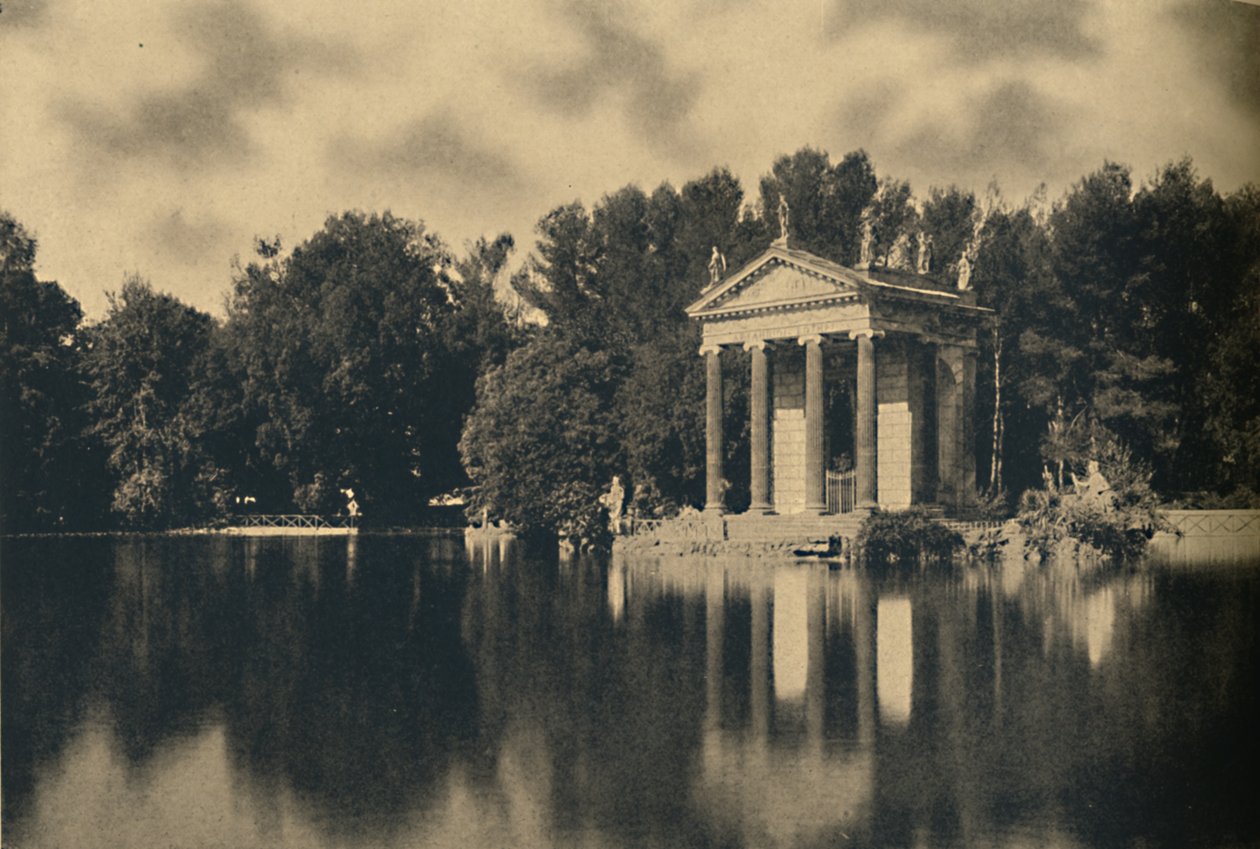 Roma - Villa Borghese Umberto I. - Pieni temppeli järvipuutarhassa, 1910 tekijältä Unbekannt