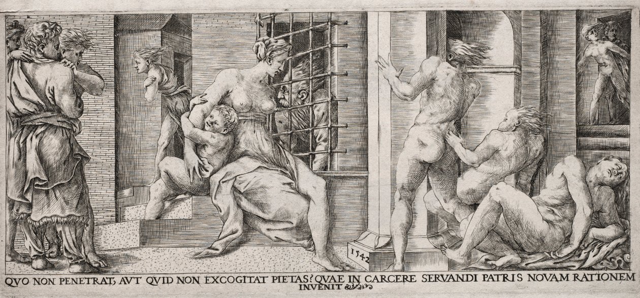 Roman Charity, 1500-luku. tekijältä Unbekannt