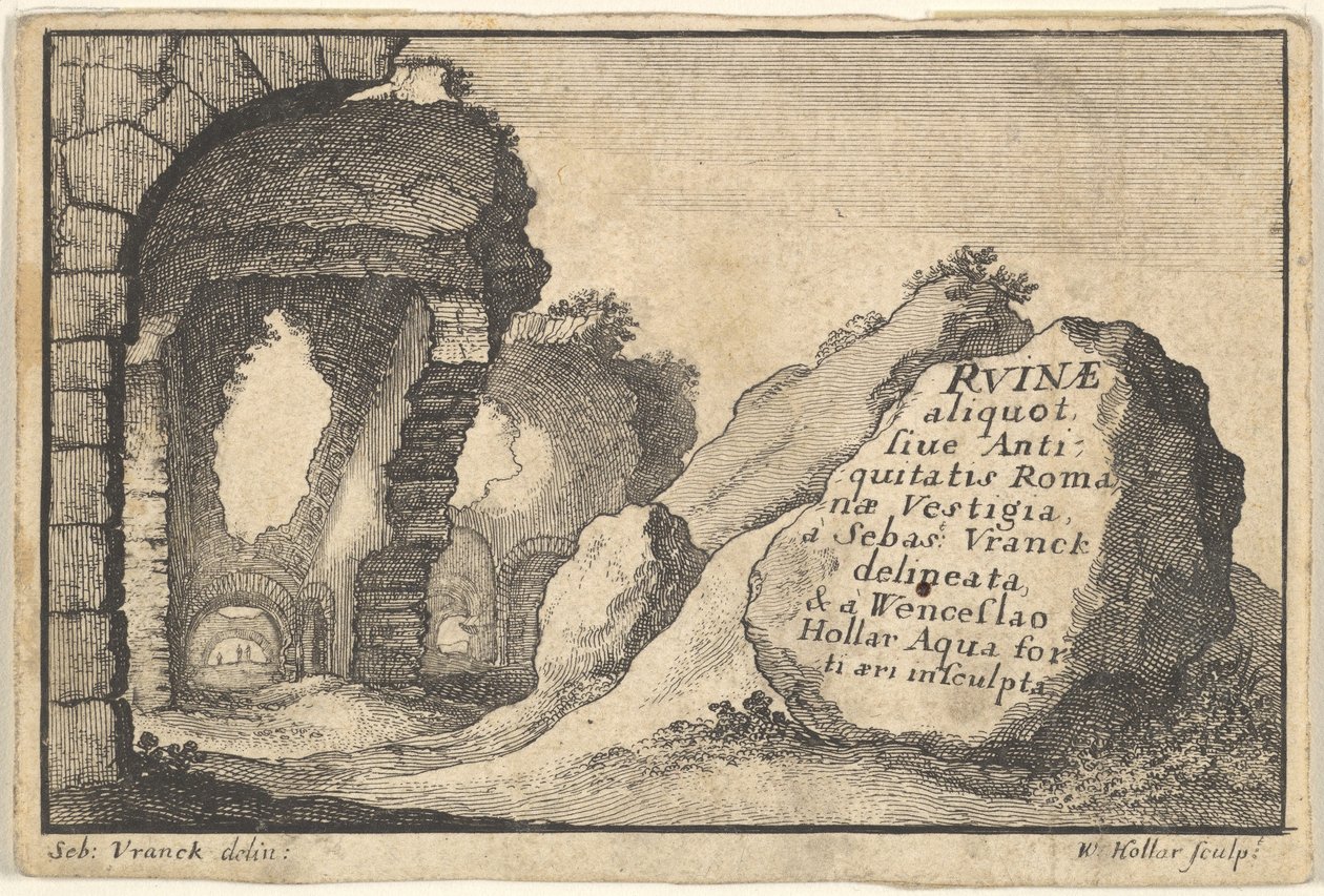Rooman rauniot, toinen versio otsikkosivusta, n. 1650. tekijältä Unbekannt