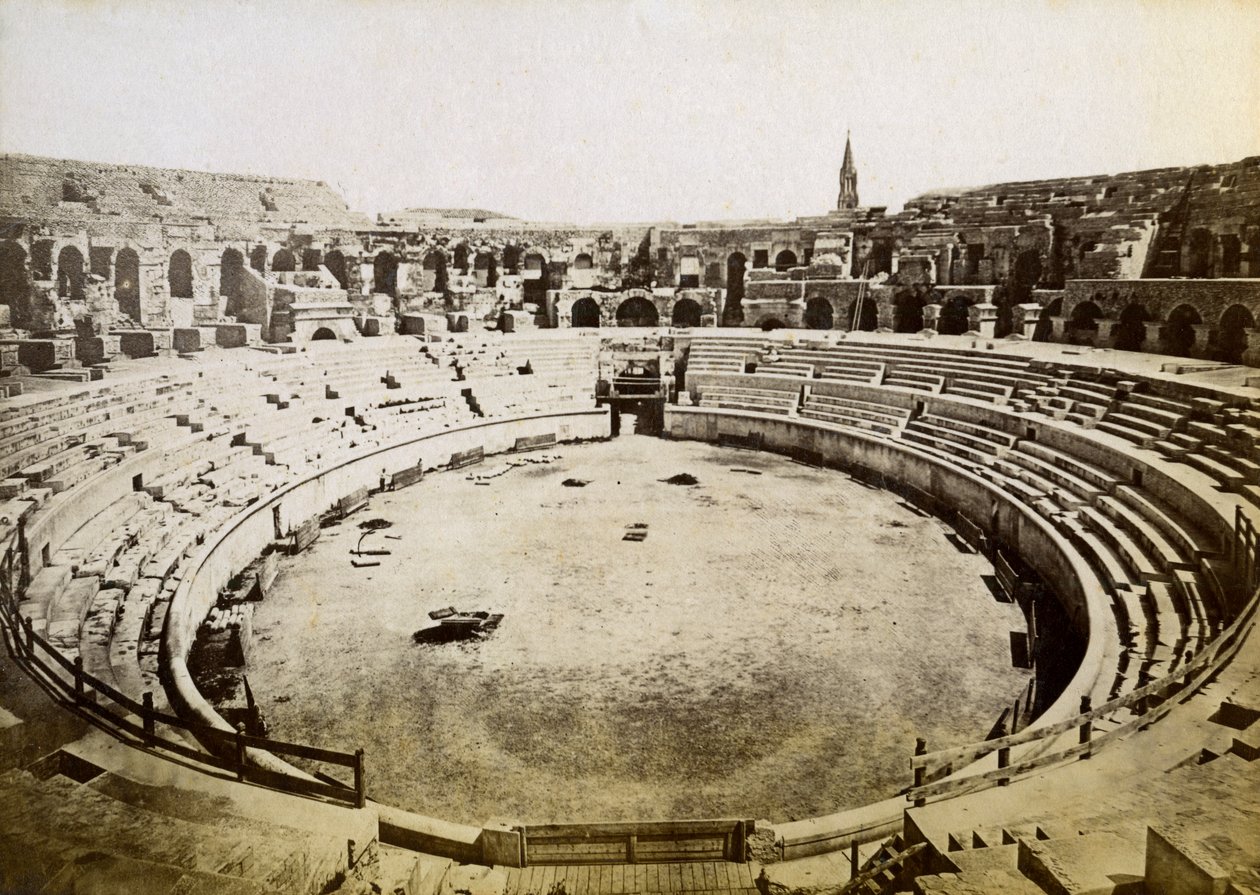 Roomalainen amfiteatteri, Nimes, Ranska, 1800-luvun loppu tai 1900-luvun alku tekijältä Unbekannt