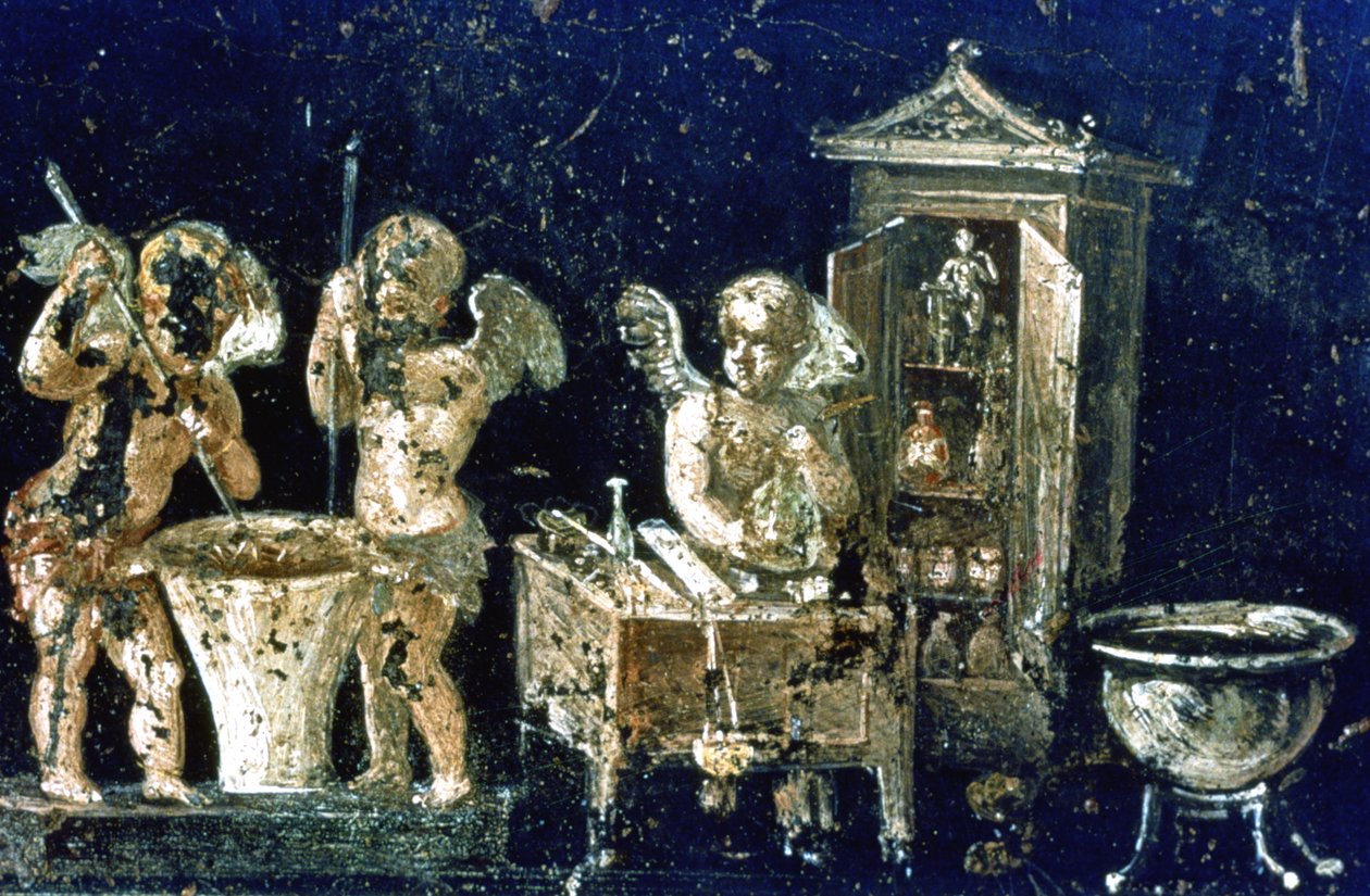Roomalainen seinämaalaus, House of the Vettii, Pompei, Italia tekijältä Unbekannt