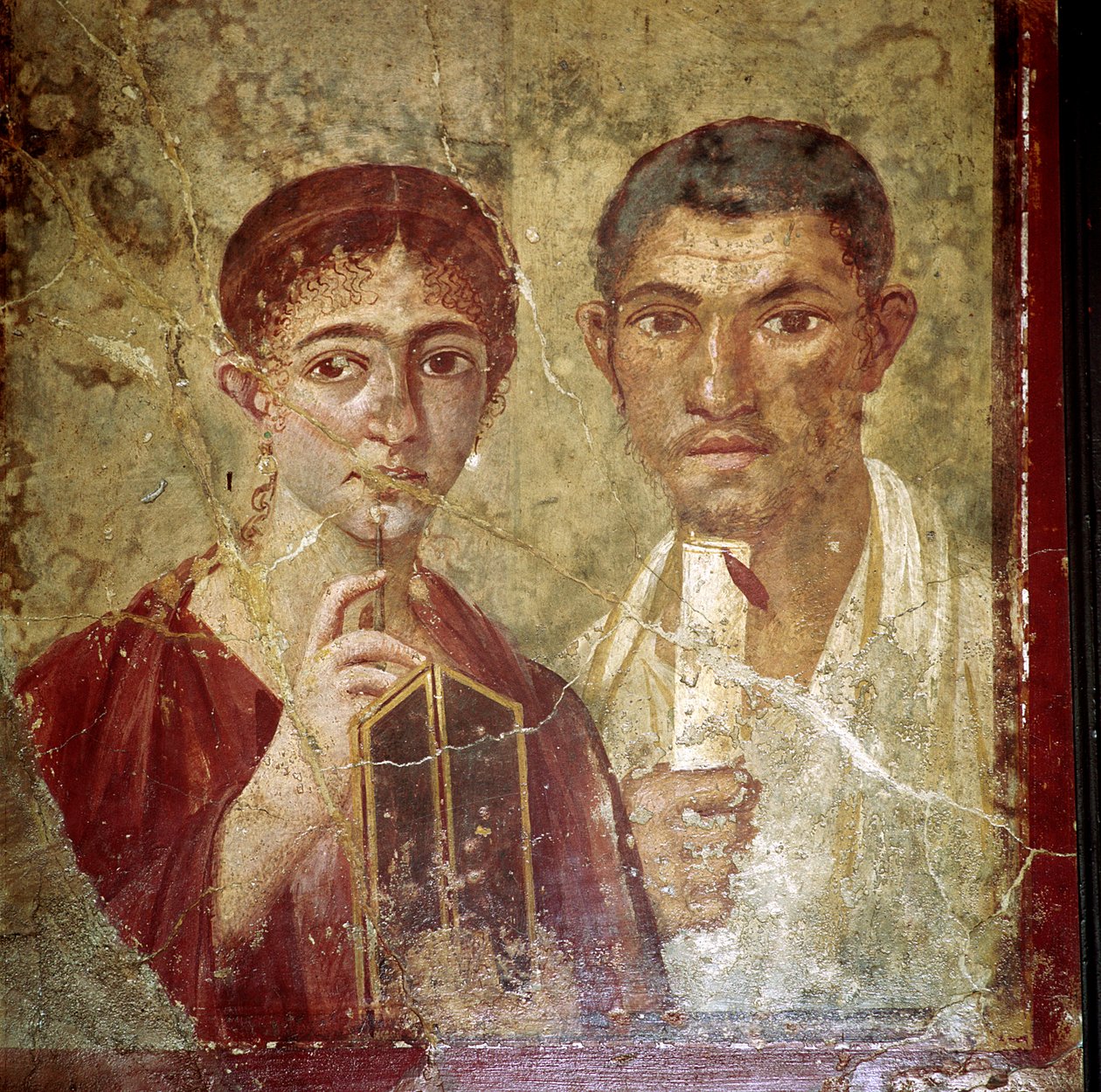 Roomalainen muotokuva Terentius Neosta ja hänen vaimostaan Pompejista, Italiasta tekijältä Unbekannt
