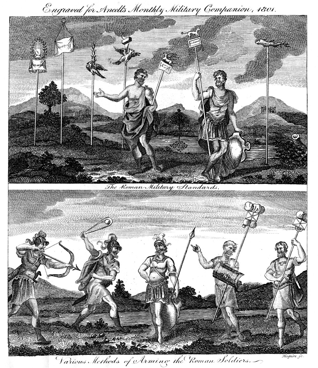 Roomalaiset sotilaat, 1801 tekijältä Unbekannt