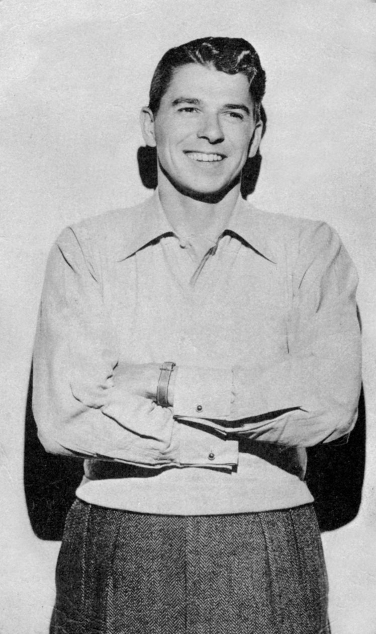 Ronald Reagan, yhdysvaltalainen näyttelijä, elokuvatähti ja poliitikko, 1900-luku tekijältä Unbekannt