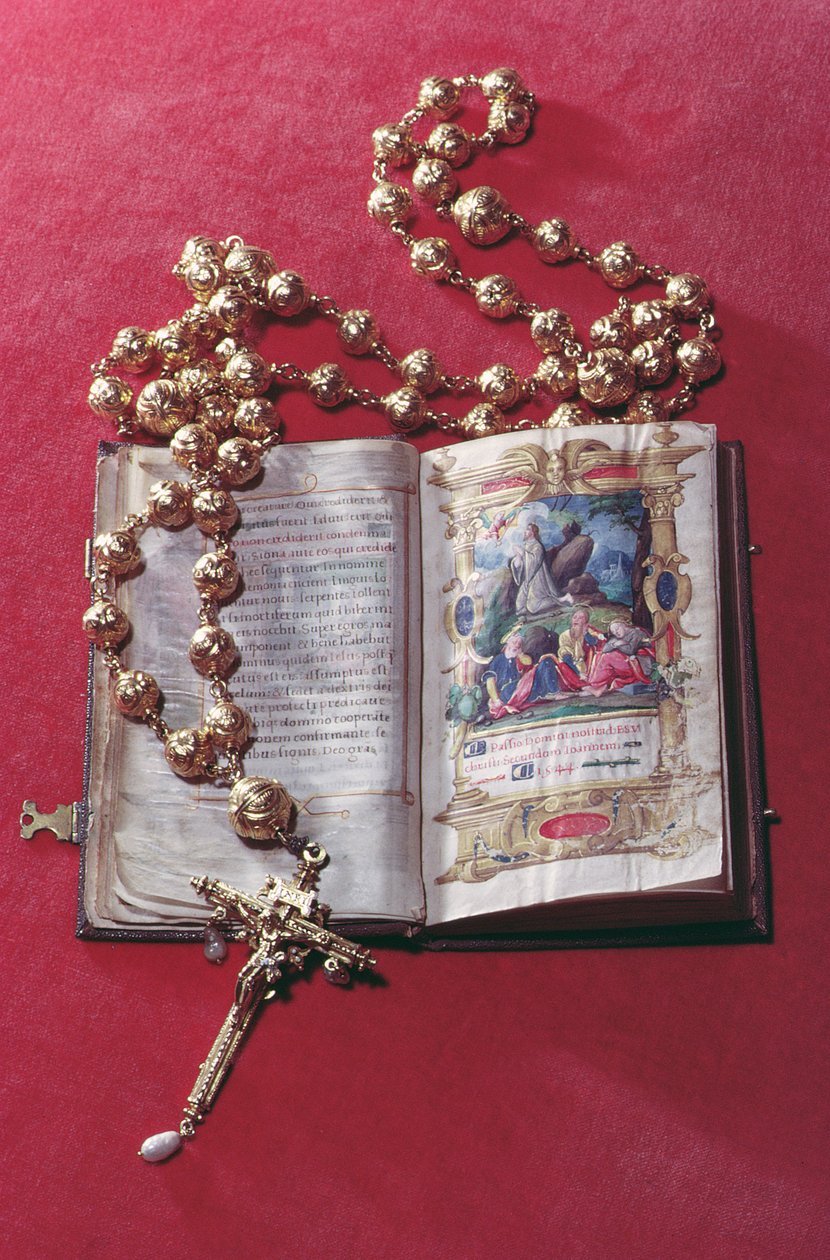 Rukous- ja rukouskirja, joka kuuluu Maria Queen of Scotsille (muste pergamentille ja kulta & helmi) tekijältä Unbekannt