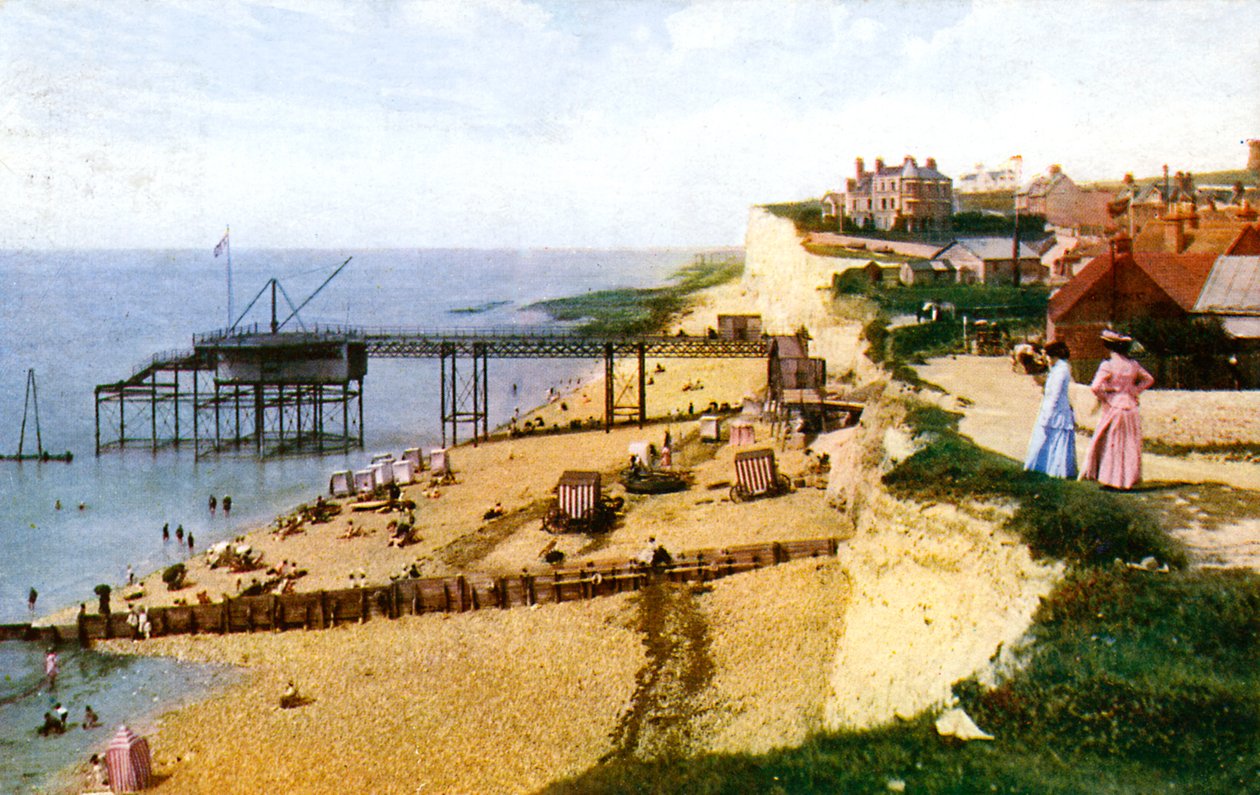 Rottingdeanin ranta, East Sussex, katsoen länteen, 1900-1920-luku tekijältä Unbekannt