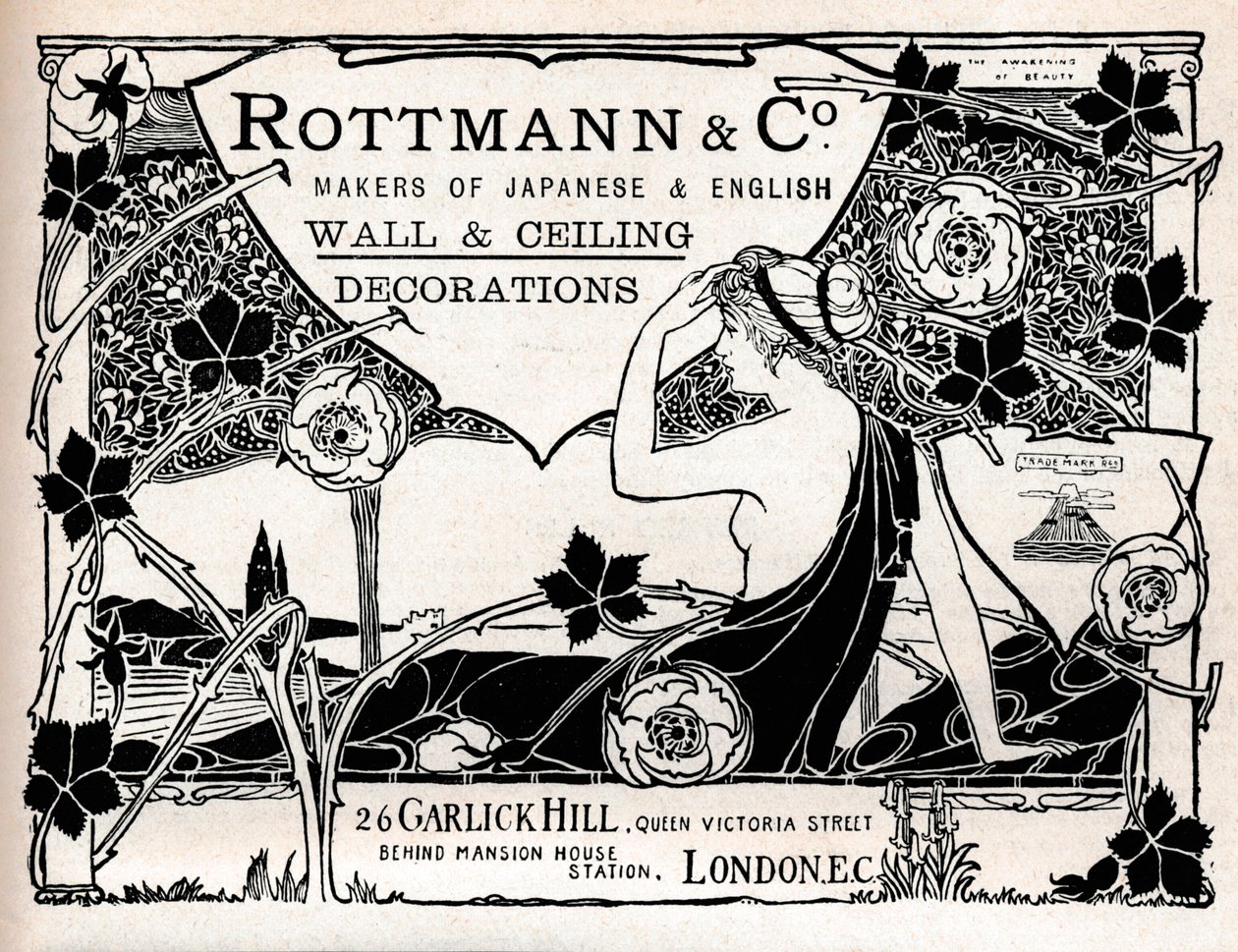 Rottmann & Co., Japanin ja Englannin seinä- ja kattokoristeiden valmistajat, 1897 tekijältä Unbekannt