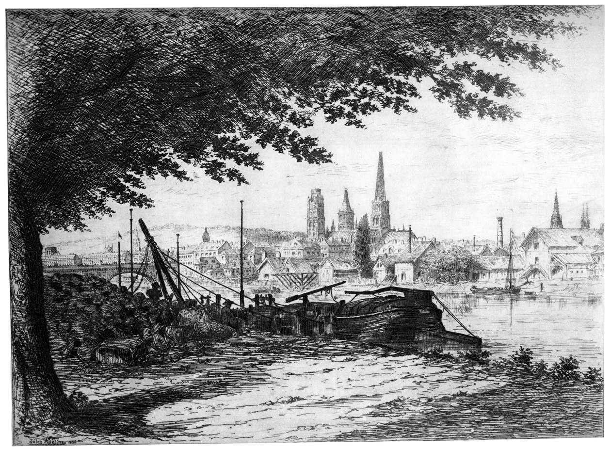 Rouen Cours-la-Reinen vangitseminen, c1865-1905 1924 tekijältä Unbekannt