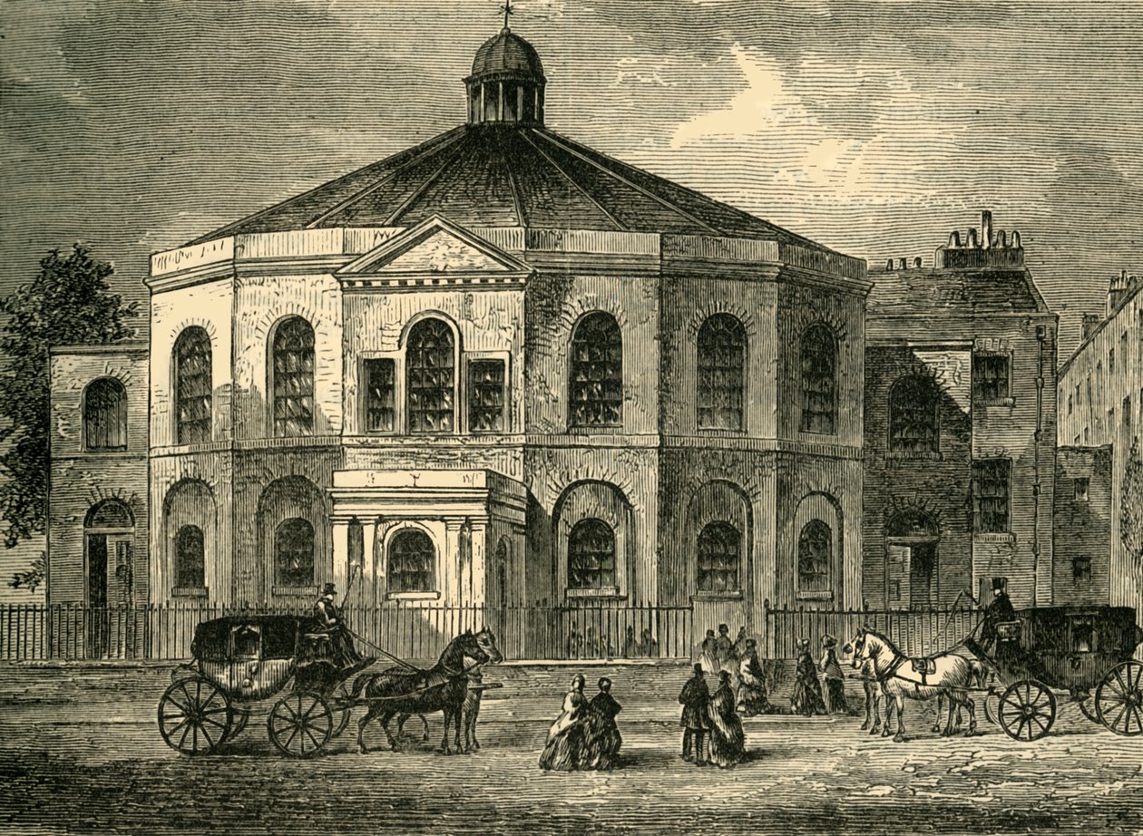 Rowland Hills Chapel vuonna 1814, c1878. tekijältä Unbekannt