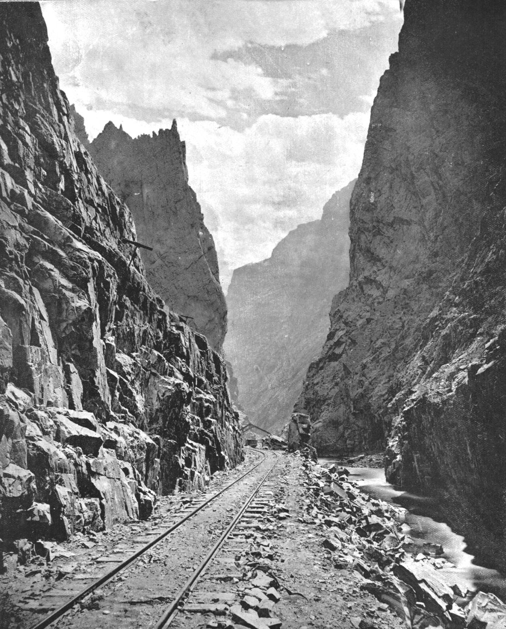 Arkansas-joen kuninkaallinen rotko, Colorado, USA, vuosi 1900. tekijältä Unbekannt