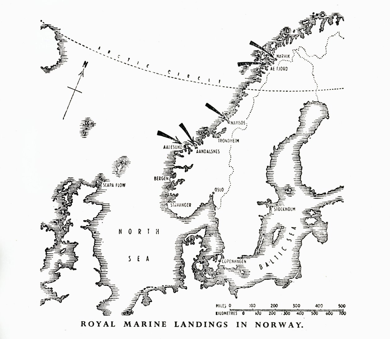 Kuninkaallisen merijalkaväen maihinnousut Norjassa, toinen maailmansota, 1940 1944. tekijältä Unbekannt