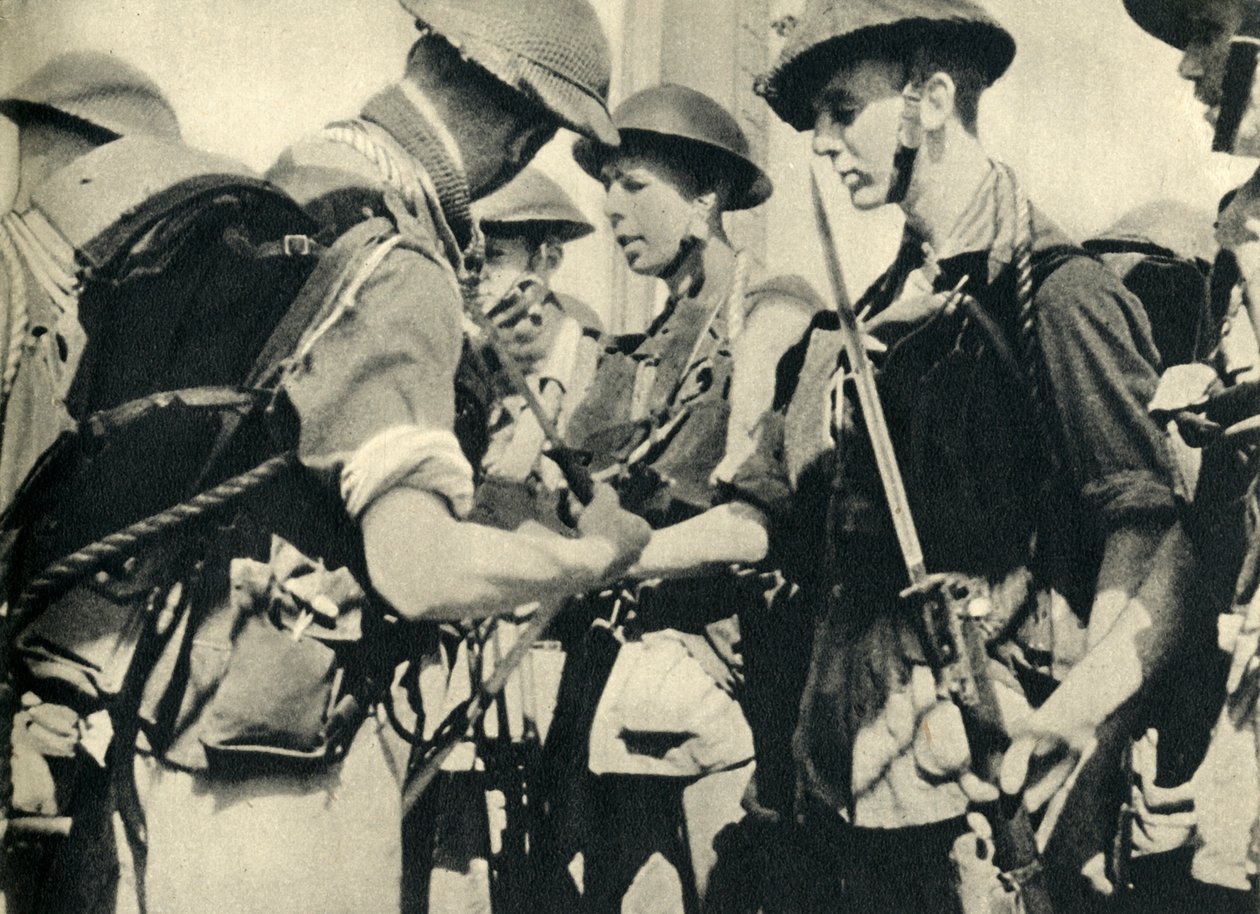 Royal Marines ennen Sisilian hyökkäystä, toinen maailmansota, 1943 1944. tekijältä Unbekannt