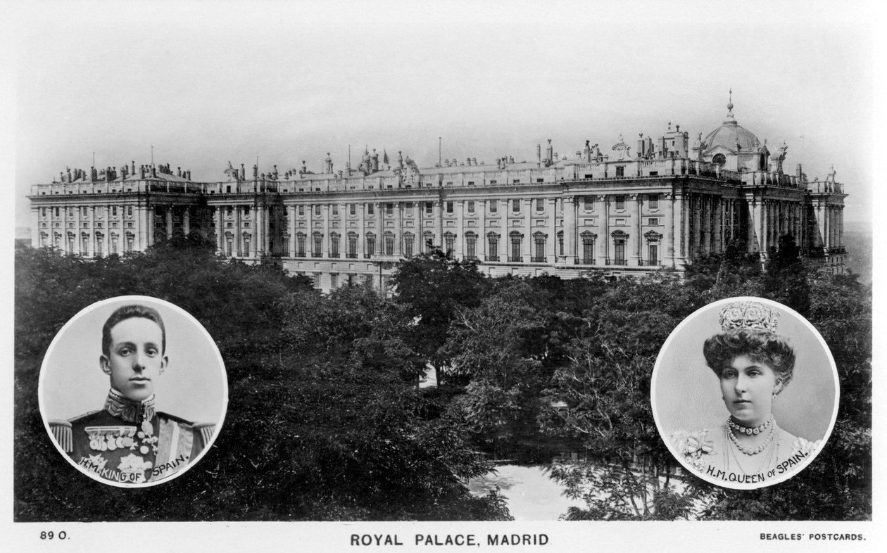 Kuninkaallinen palatsi, Madrid, Espanja, 1900-luvun alku tekijältä Unbekannt
