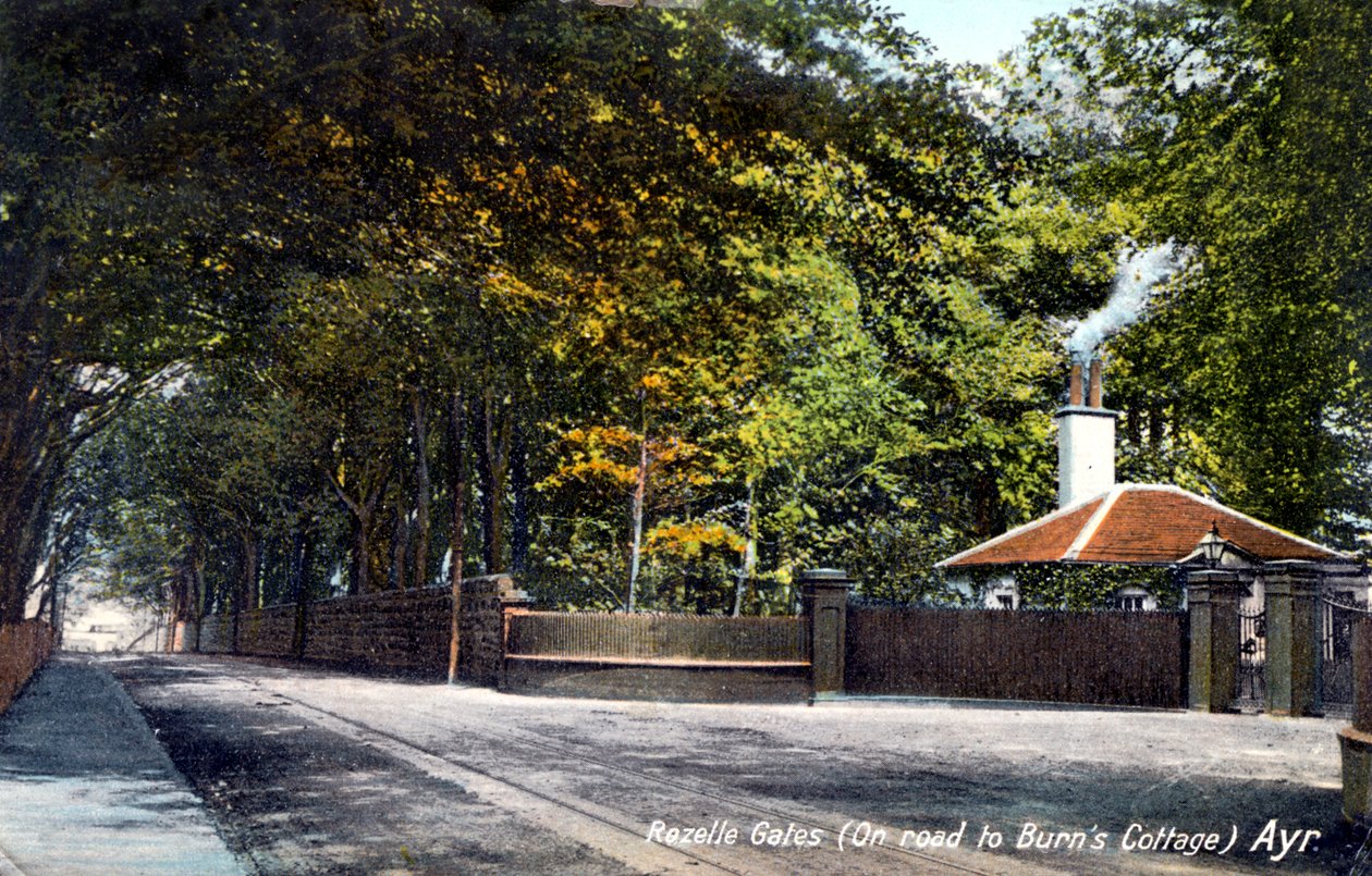 Rozelle Gates, tiellä Burns Cottageen, Ayr, Ayrshire, 1913 tekijältä Unbekannt