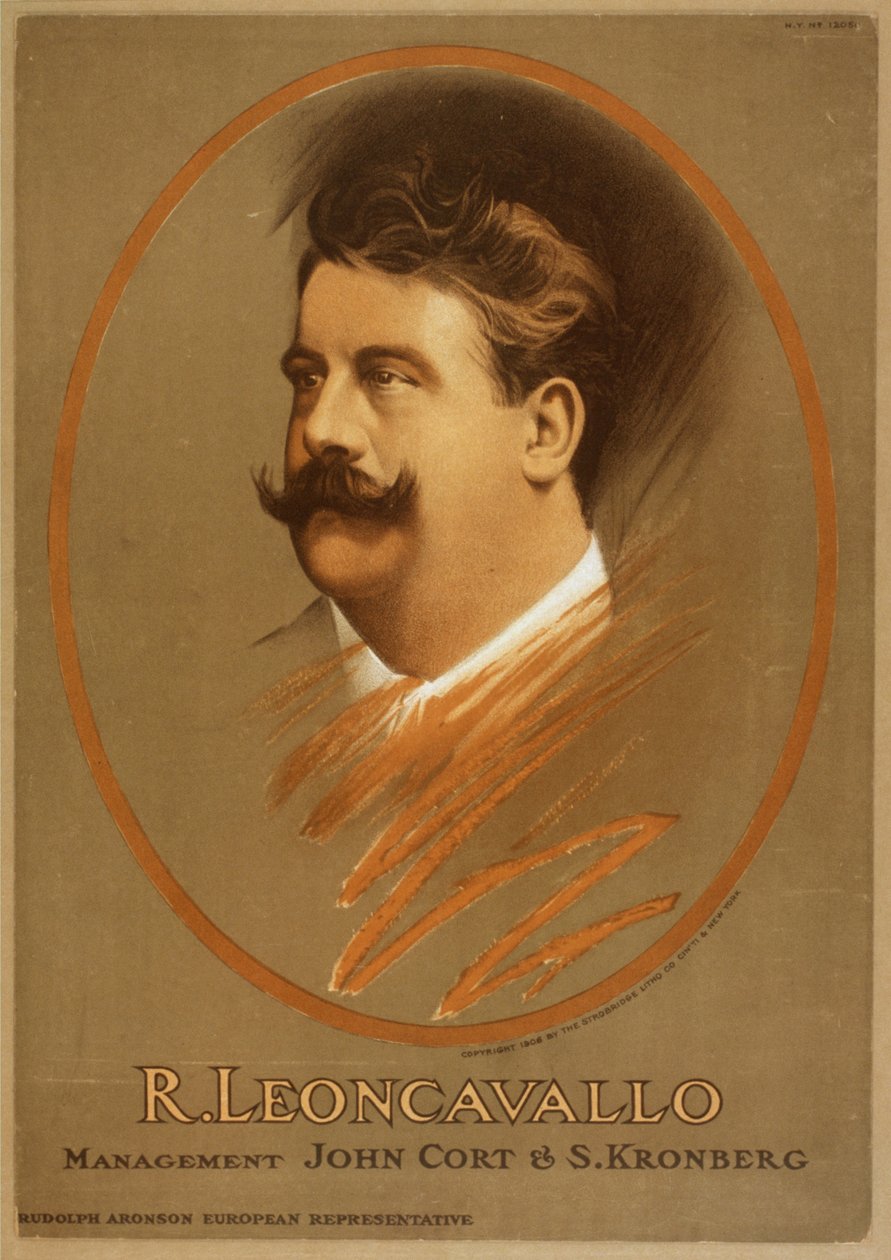 Ruggiero Leoncavallo 1858-1919, n. 1906 tekijältä Unbekannt