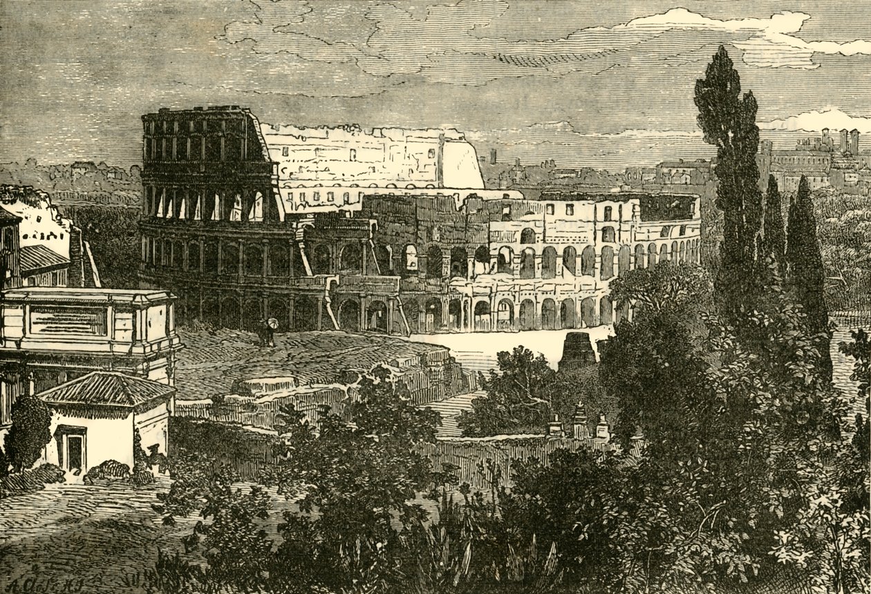 Colosseumin rauniot, Palatinuksesta, 1890. tekijältä Unbekannt