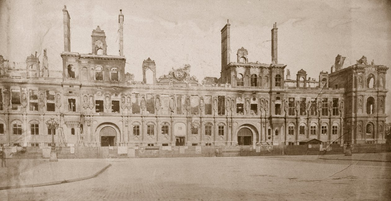 Hotel de Villen rauniot, Pariisi, toukokuu 1871 tekijältä Unbekannt