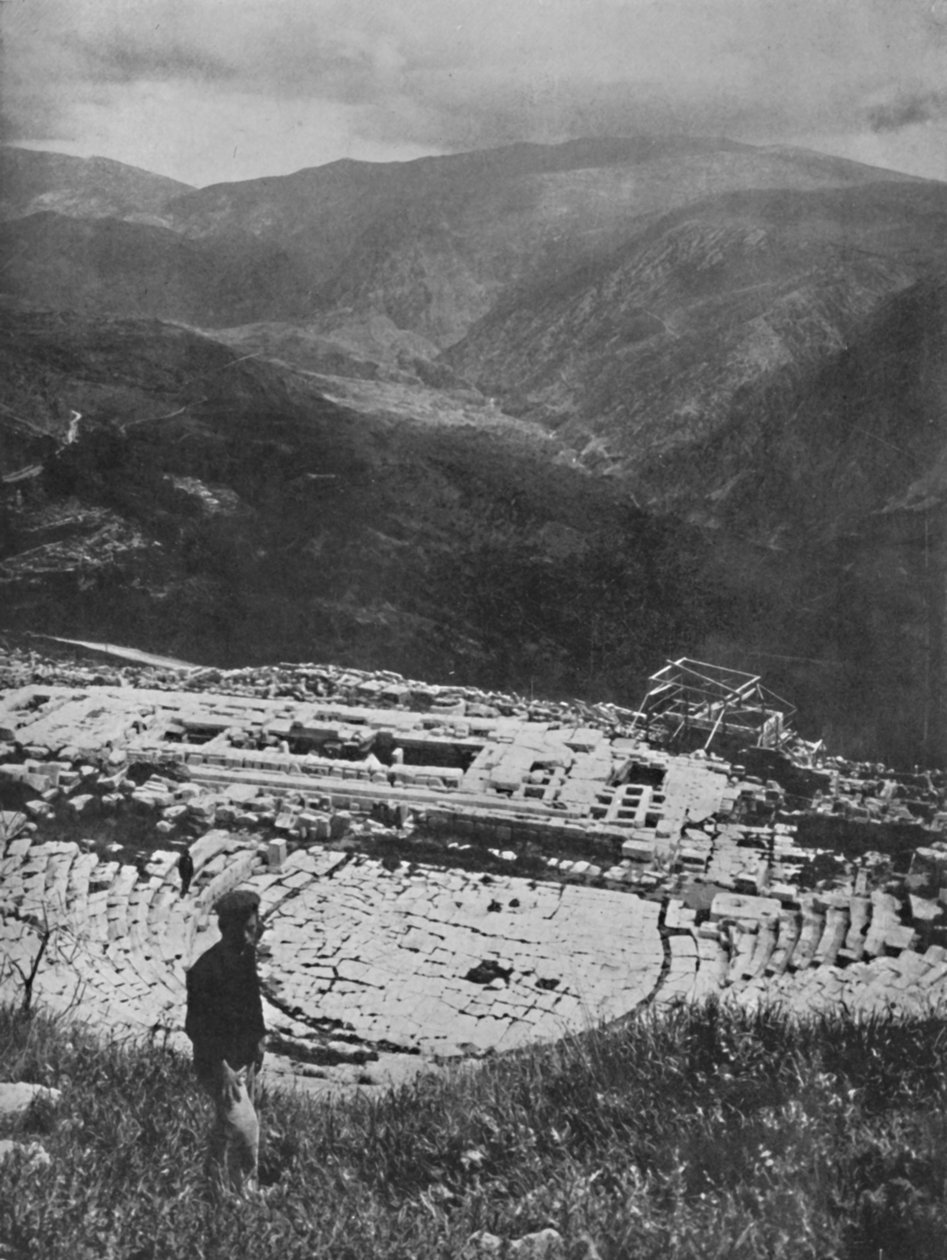 Apollon temppelin rauniot Delphissä, 1913 tekijältä Unbekannt