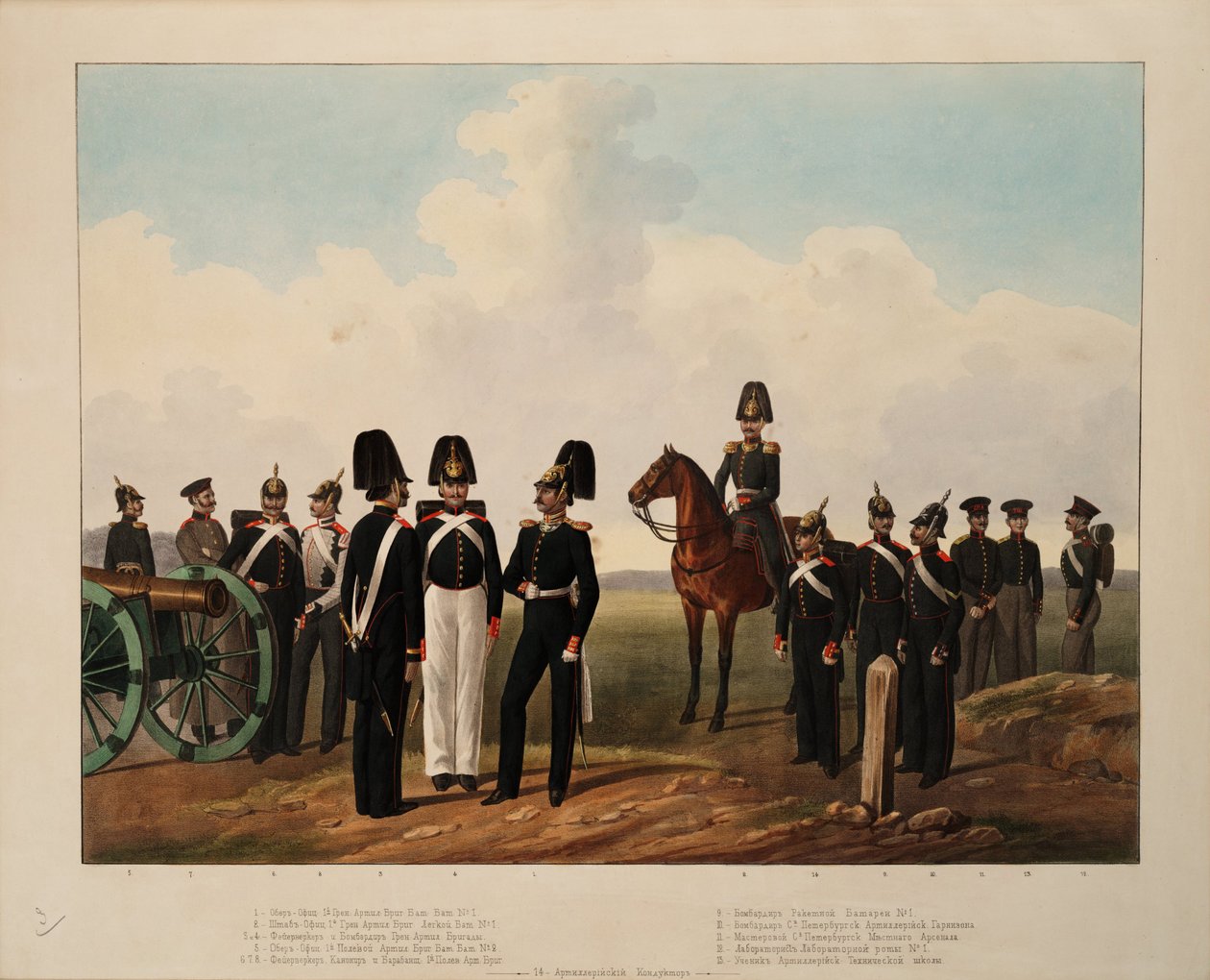 Venäjän tykistöjoukot, 1845-1855 tekijältä Unbekannt