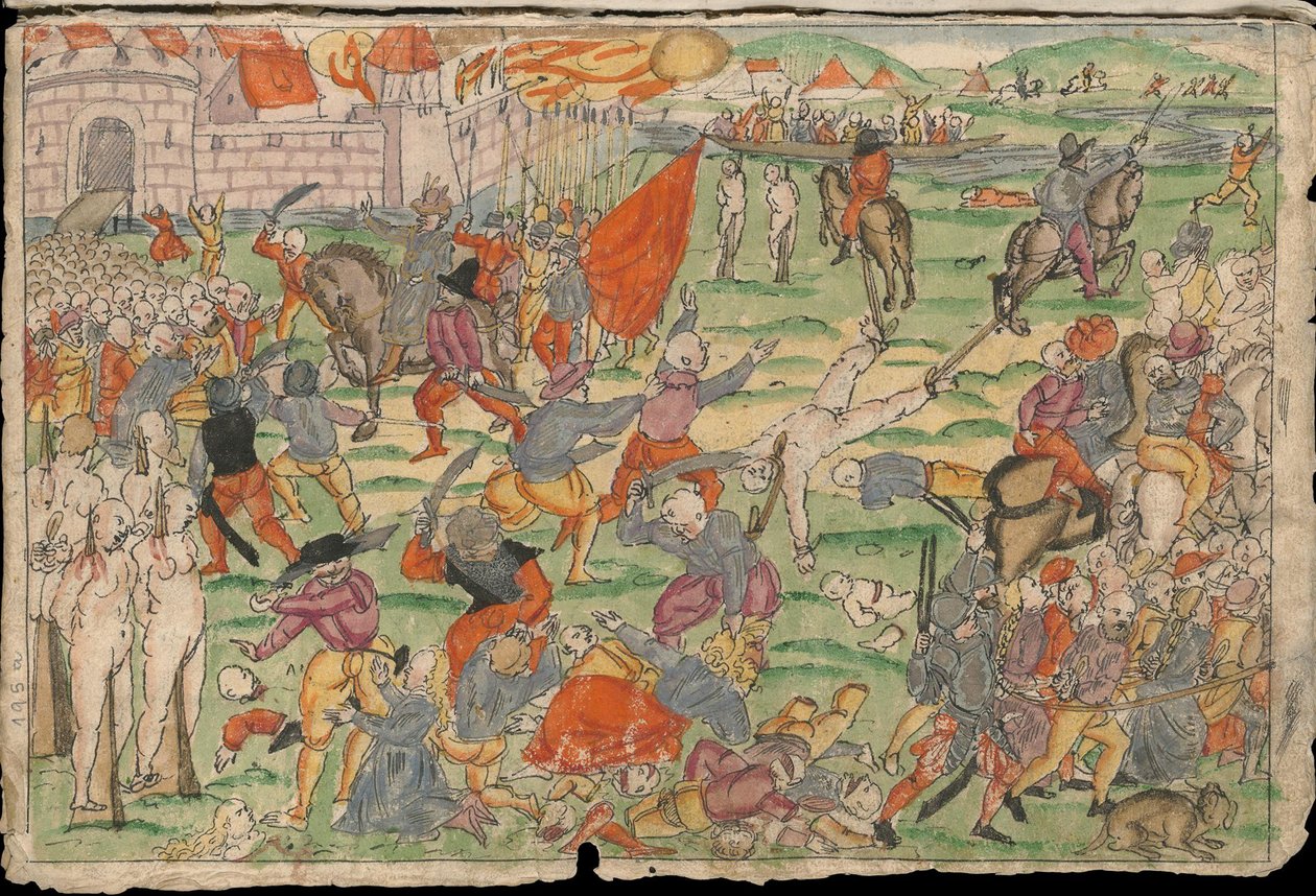 Venäjän julmuudet Liivinmaalla heinä-elokuussa 1577. Johann Jakob Wickin uutiskokoelmasta tekijältä Unbekannt