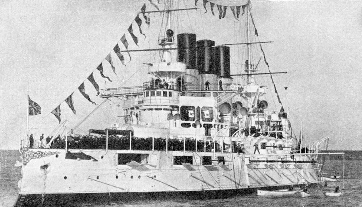 Venäjän taistelulaiva Retvisan, Venäjän ja Japanin sota, 1904-5 tekijältä Unbekannt