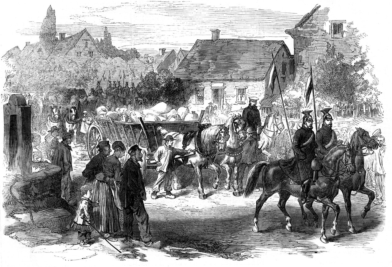 Venäläiset lanterit tuomassa ruokaa, 1870 tekijältä Unbekannt