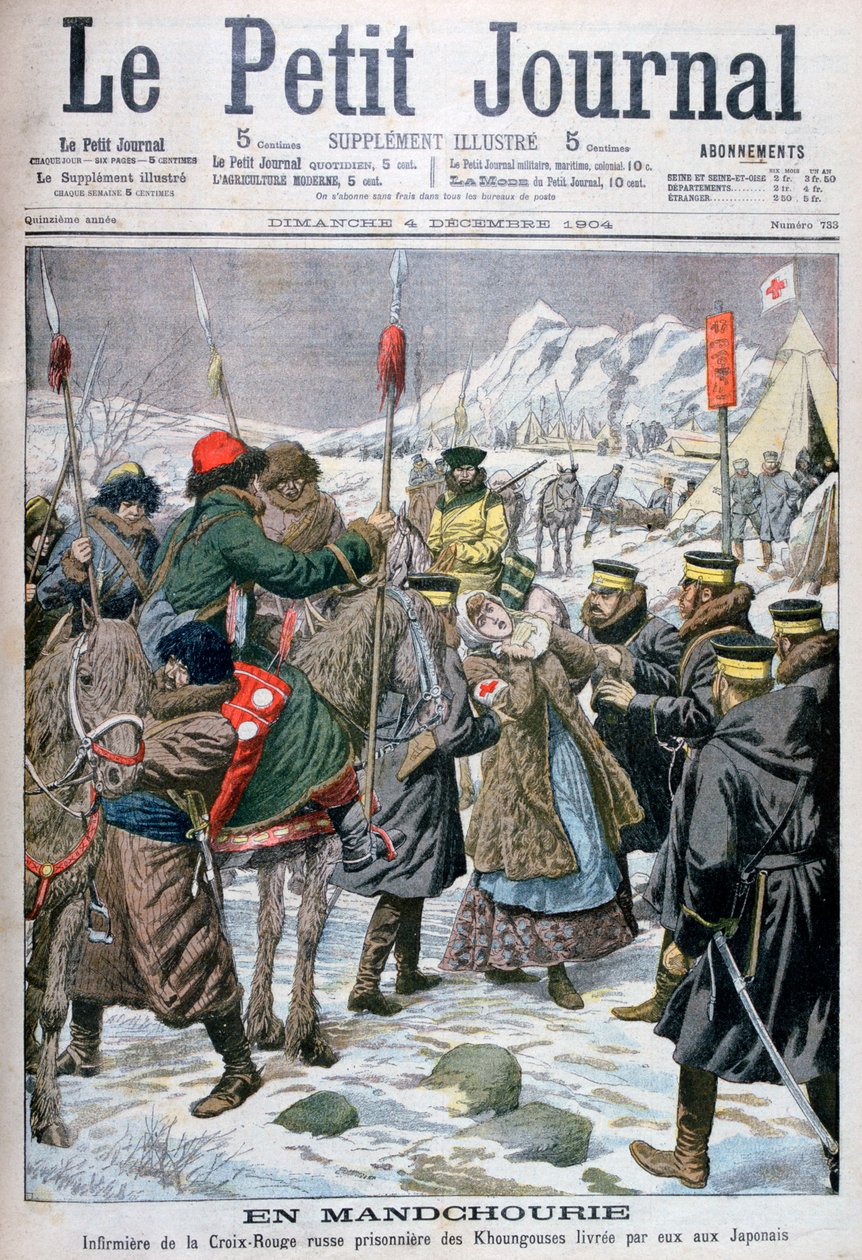 Manchujen vangiksi joutunut venäläinen sairaanhoitaja luovutettiin japanilaisille, Mantsuria, 1904 tekijältä Unbekannt