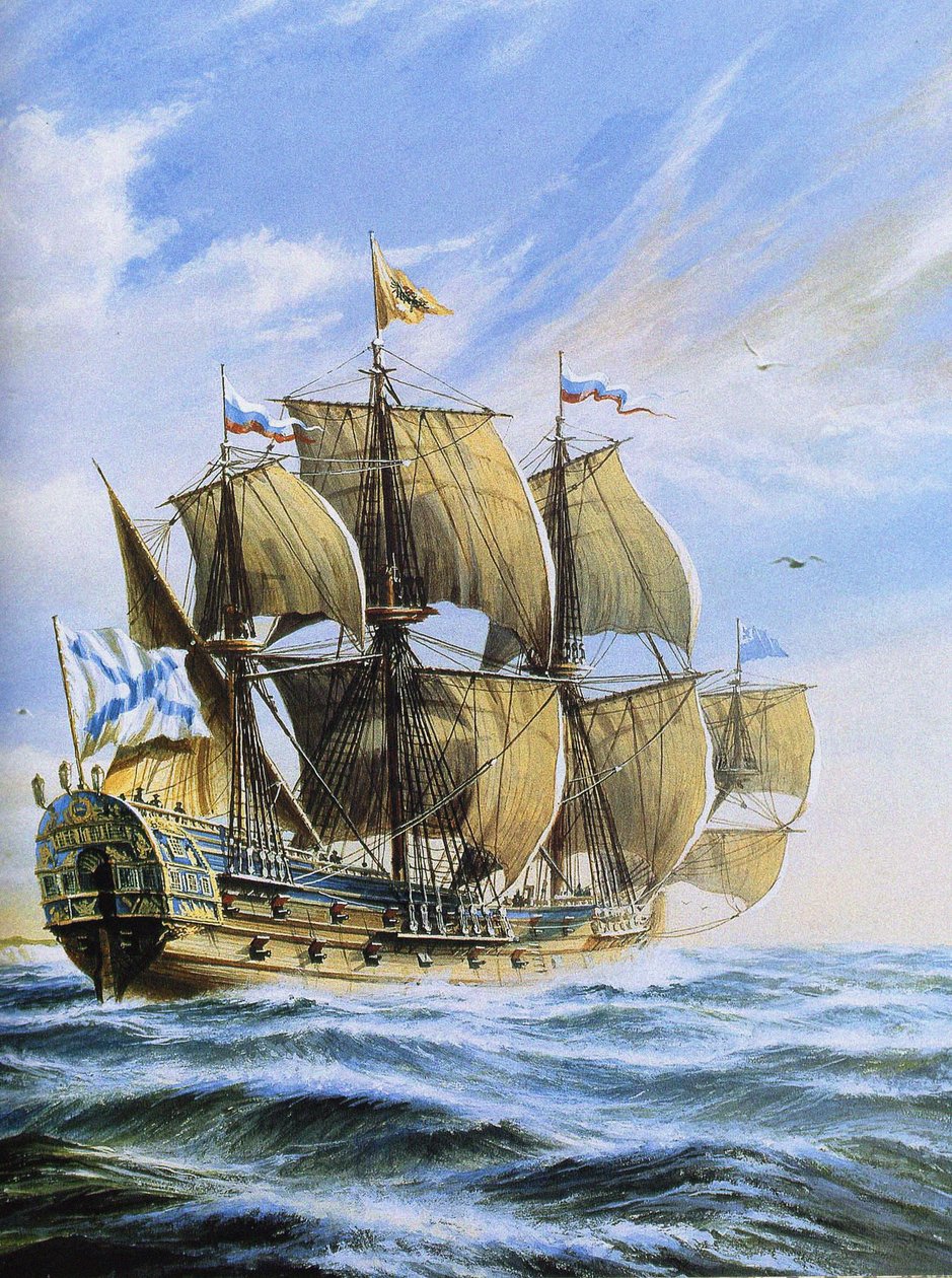 Venäjän Poltava-linjan alus, 1712 tekijältä Unbekannt